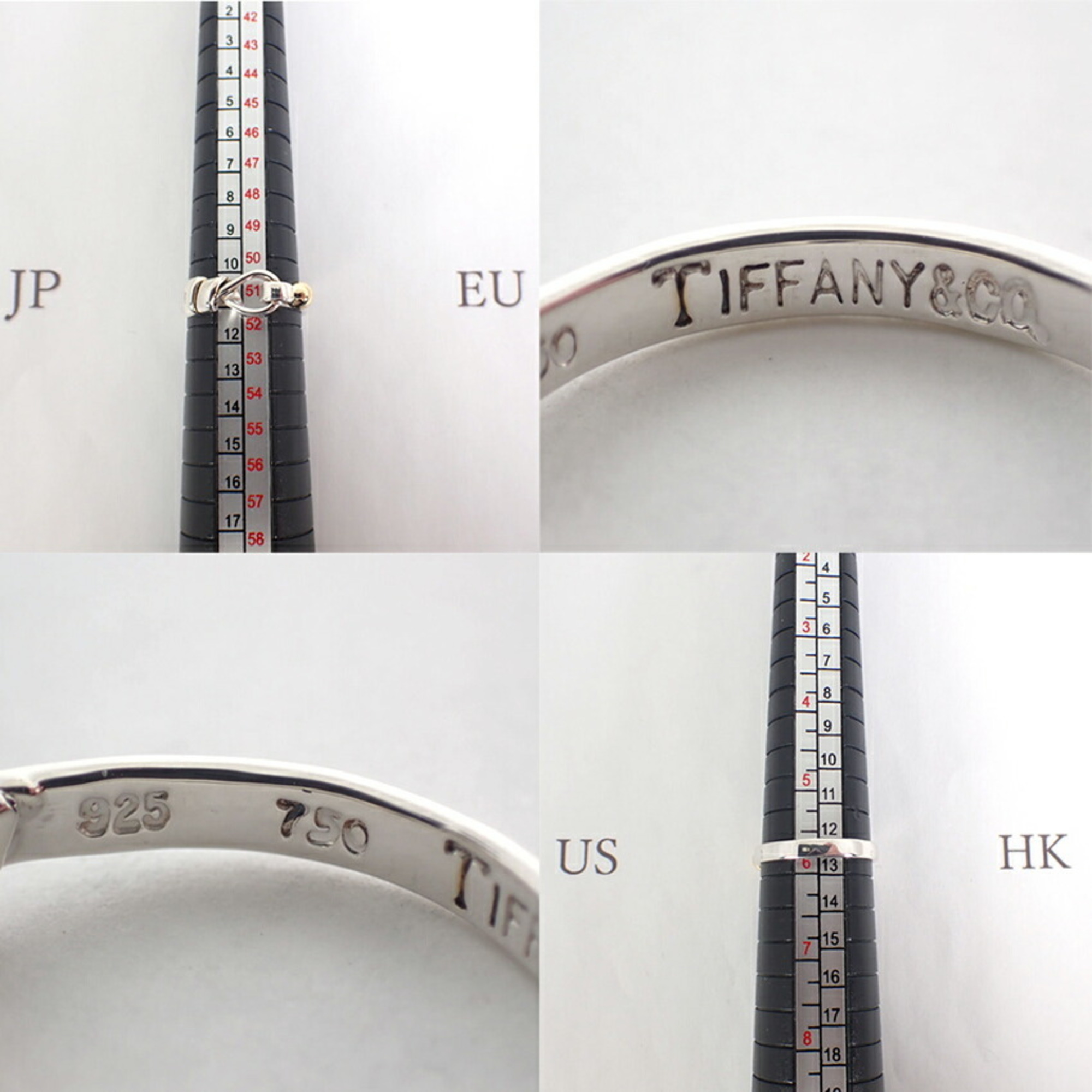 TIFFANY 925 750 Hook & Eye Ring Size L 1/2 - Photo 10
