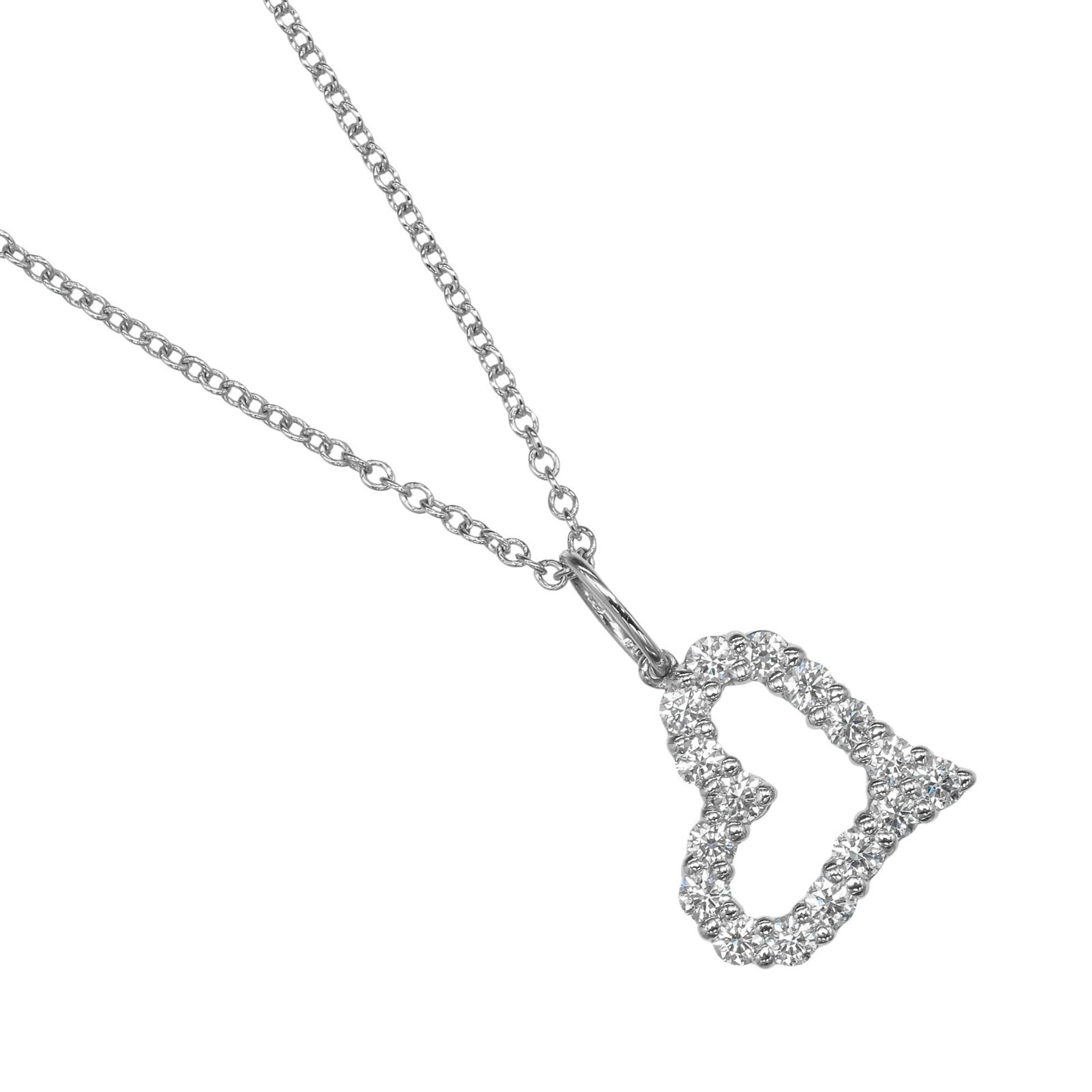 Tiffany & Co. Sentimental Heart Necklace Pt950 Platinum Diamond Approx. 3.6g - Photo 1