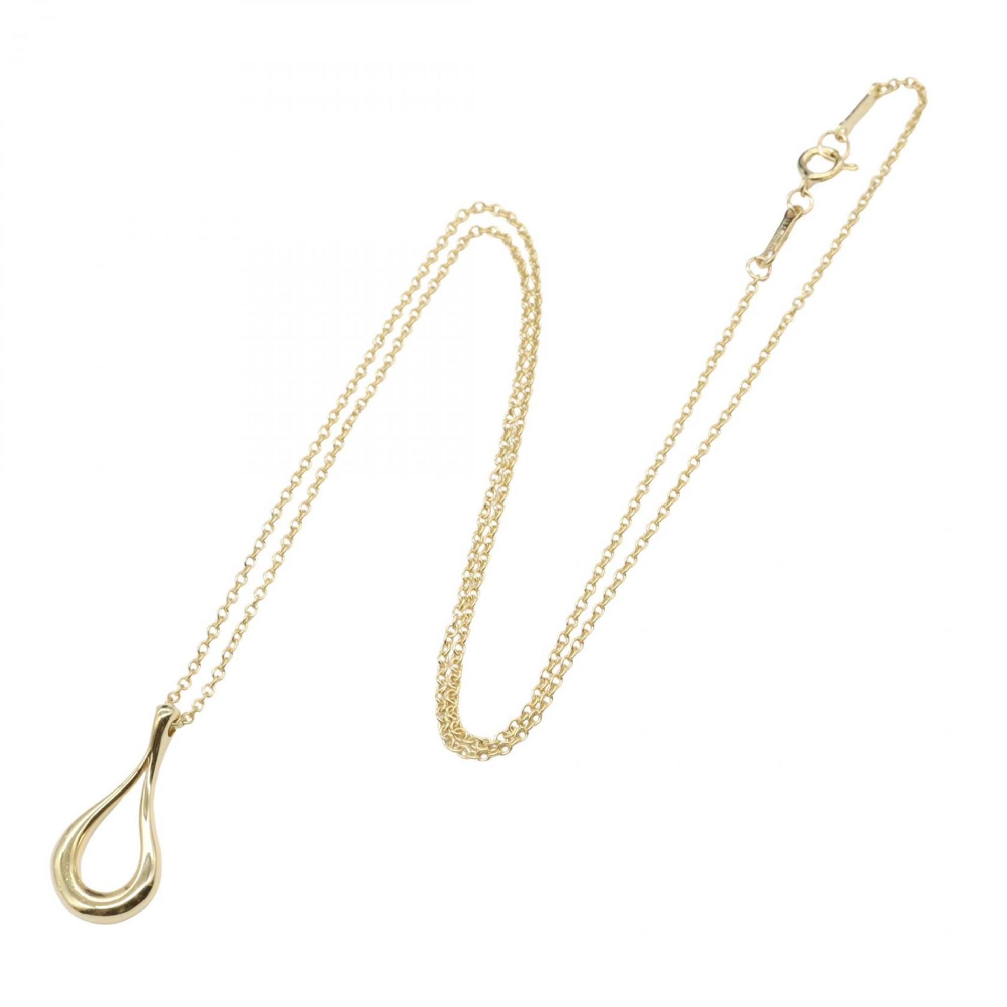Tiffany & Co. Open Teardrop Necklace 18K Yellow Gold Women’s Gold - Photo 2