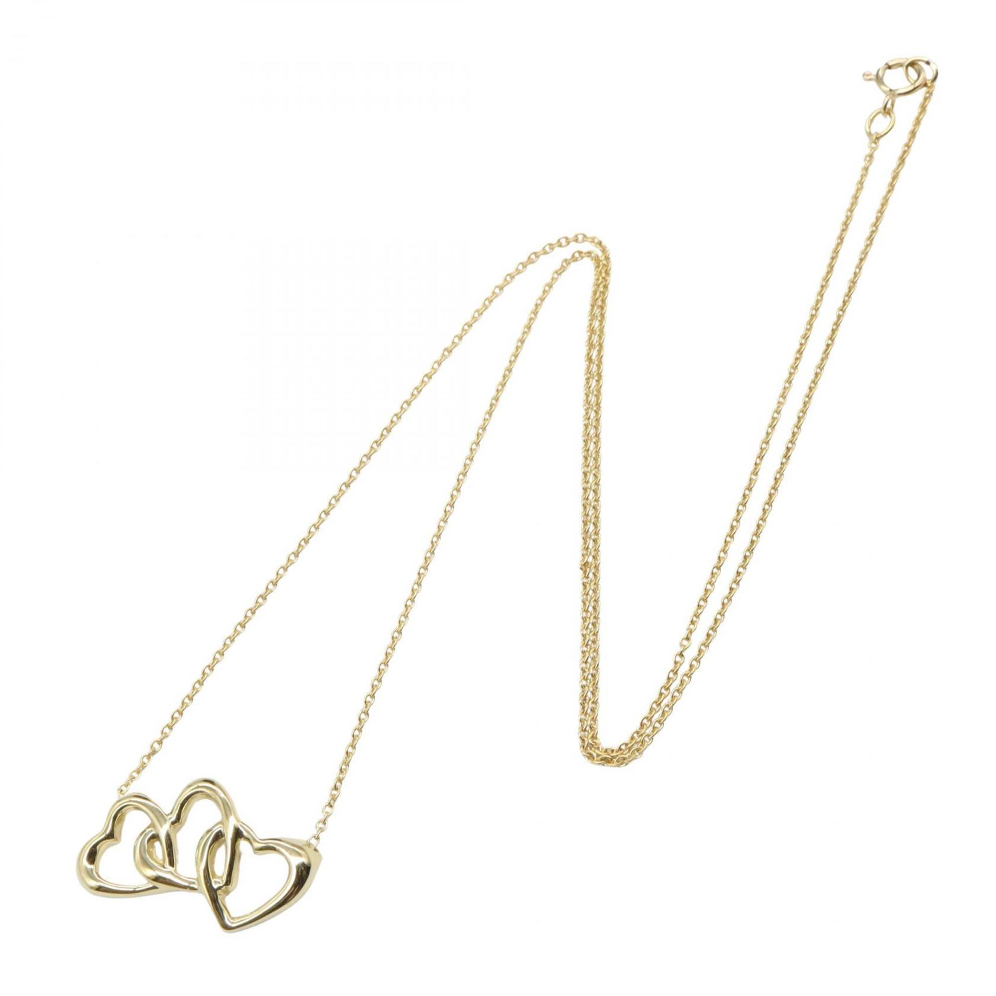 Tiffany & Co. Triple Heart Necklace 18K Yellow Gold Women’s - Photo 2