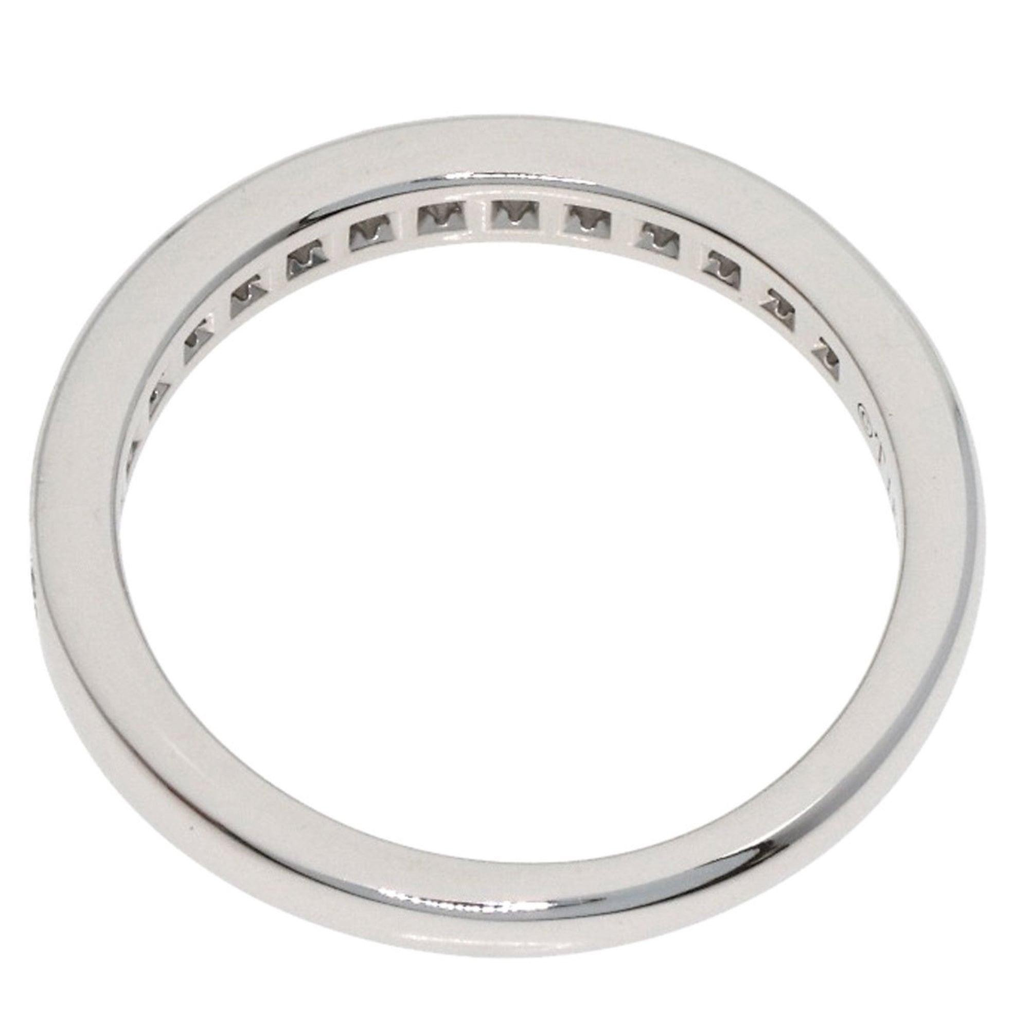 Tiffany Channel Setting Half Circle Diamond Ring in Platinum PT950 for Women. TIFFANY & Co (Size 3.0) - Photo 4