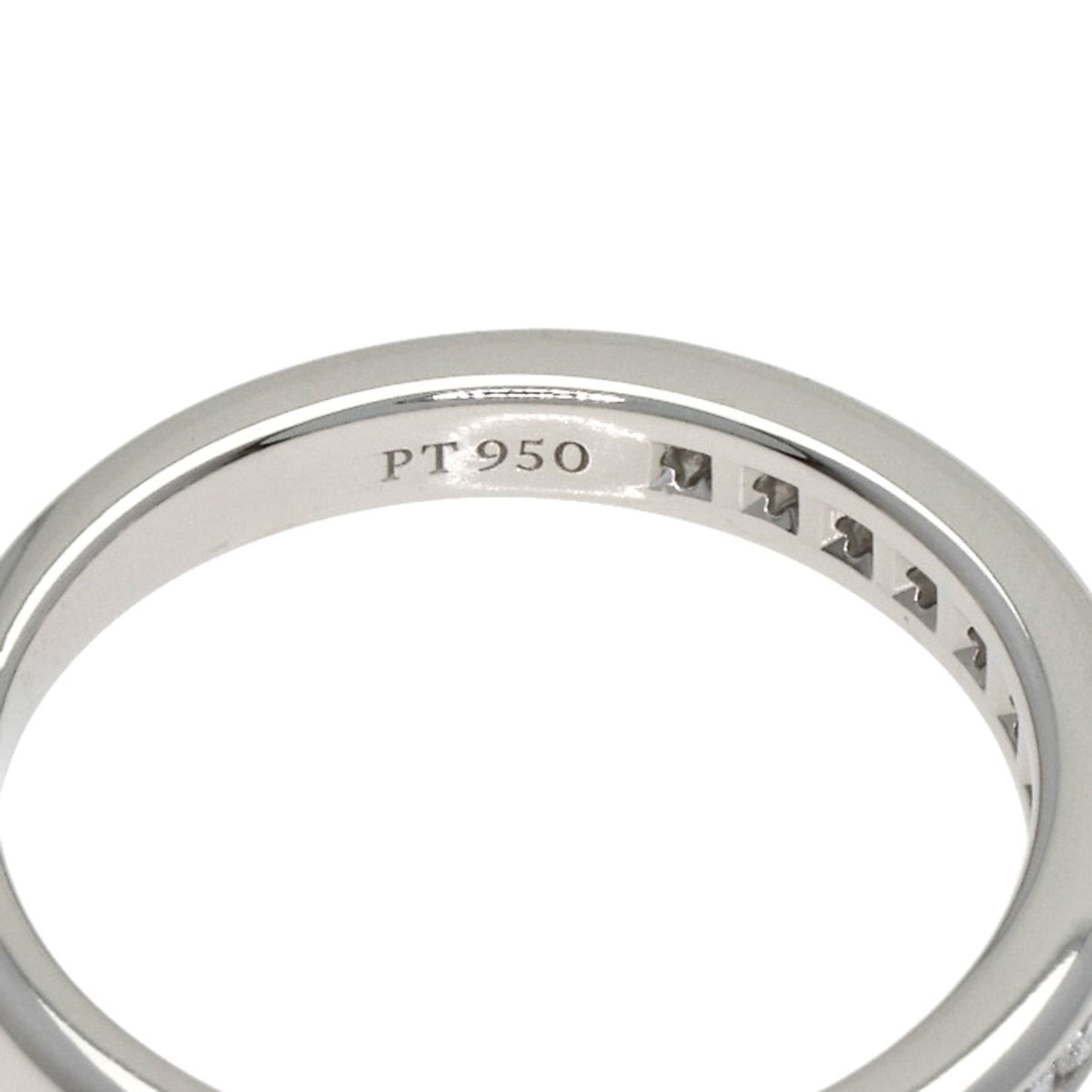 Tiffany Channel Setting Half Circle Diamond Ring in Platinum PT950 for Women. TIFFANY & Co (Size 3.0) - Photo 6
