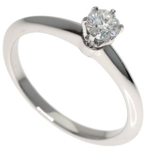 Tiffany & Co. Platinum PT950 Solitaire Diamond Ring for Women TIFFANY (Size L 1/2.5) - Photo 1