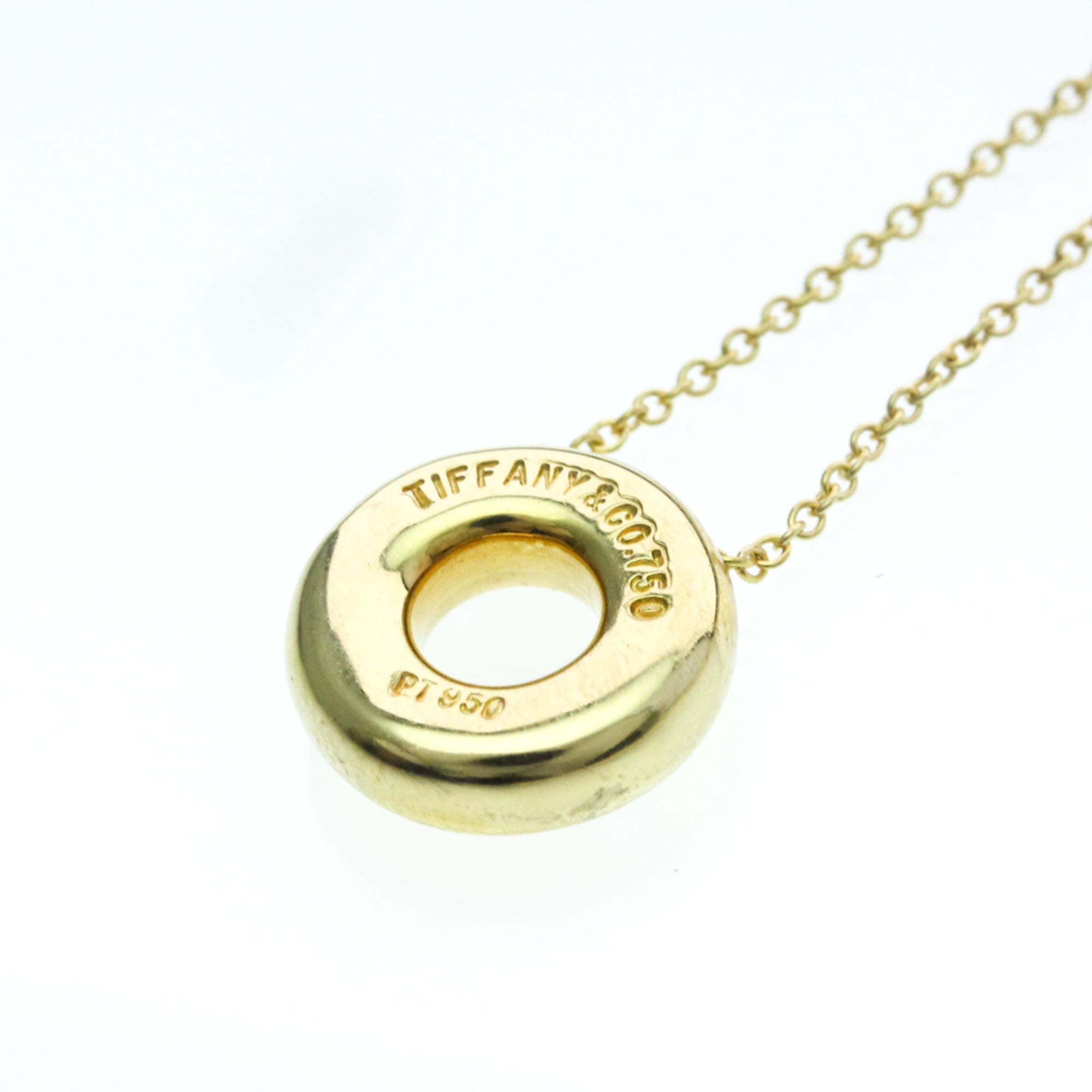 Tiffany Dots Circle Diamond Necklace Yellow Gold (18K)Platinum Diamond MenWomen Fashion Pendant Necklace (Gold) - Photo 7