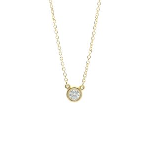 Tiffany Diamonds By The Yard Pink Gold (18K) Diamond MenWomen Fashion Pendant Necklace (Pink Gold) - Photo 1