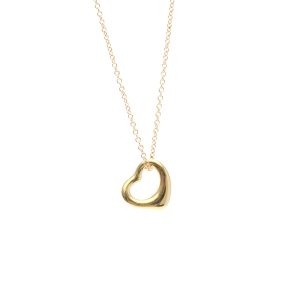 Tiffany Open Heart Pink Gold (18K) No Stone MenWomen Fashion Pendant Necklace (Pink Gold) - Photo 1
