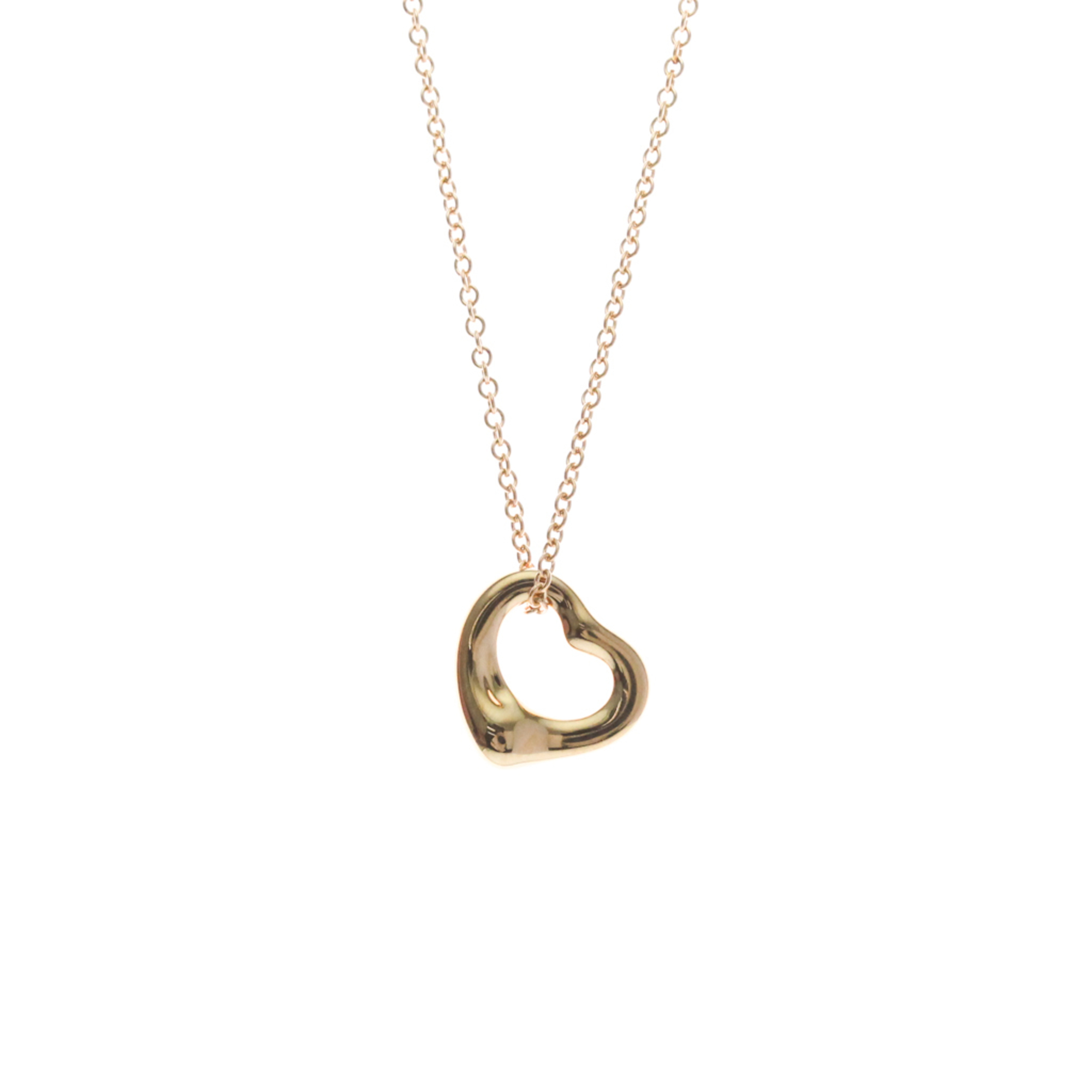 Tiffany Open Heart Pink Gold (18K) No Stone MenWomen Fashion Pendant Necklace (Pink Gold) - Photo 2