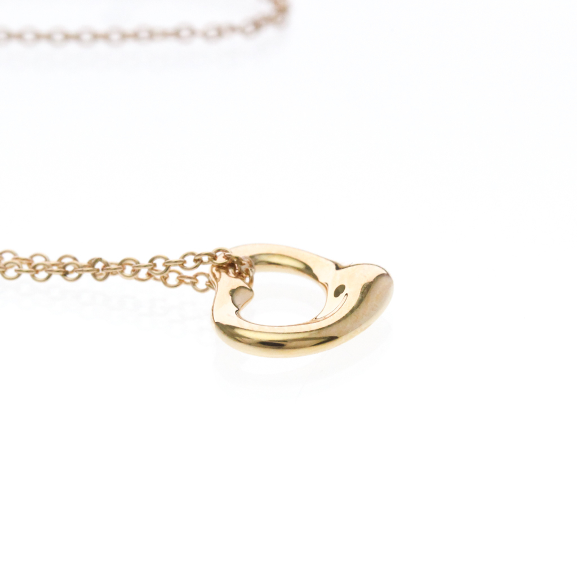 Tiffany Open Heart Pink Gold (18K) No Stone MenWomen Fashion Pendant Necklace (Pink Gold) - Photo 4