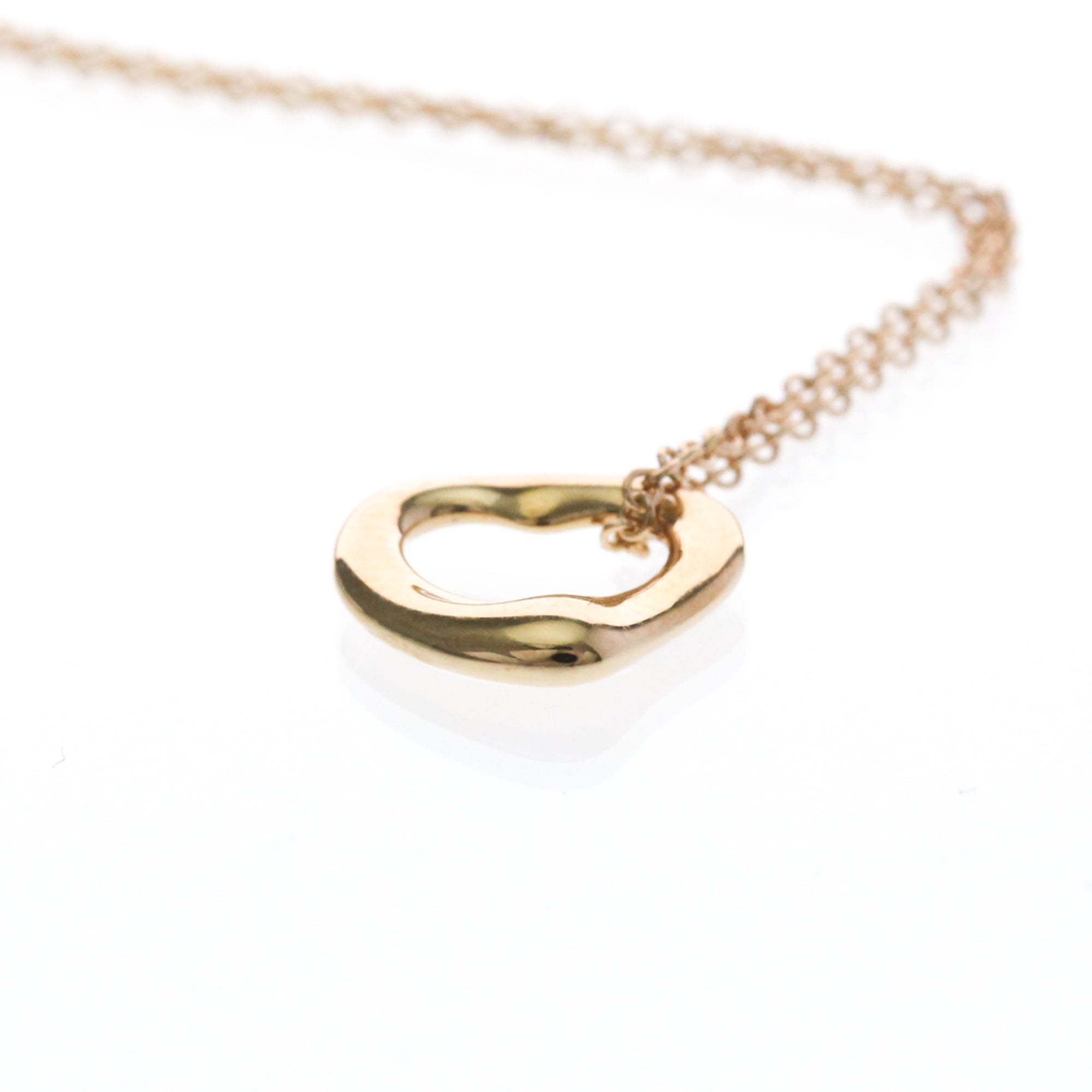 Tiffany Open Heart Pink Gold (18K) No Stone MenWomen Fashion Pendant Necklace (Pink Gold) - Photo 5