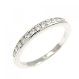 Tiffany Half Circle Channel Setting Ring (Size UK J) - Photo 1