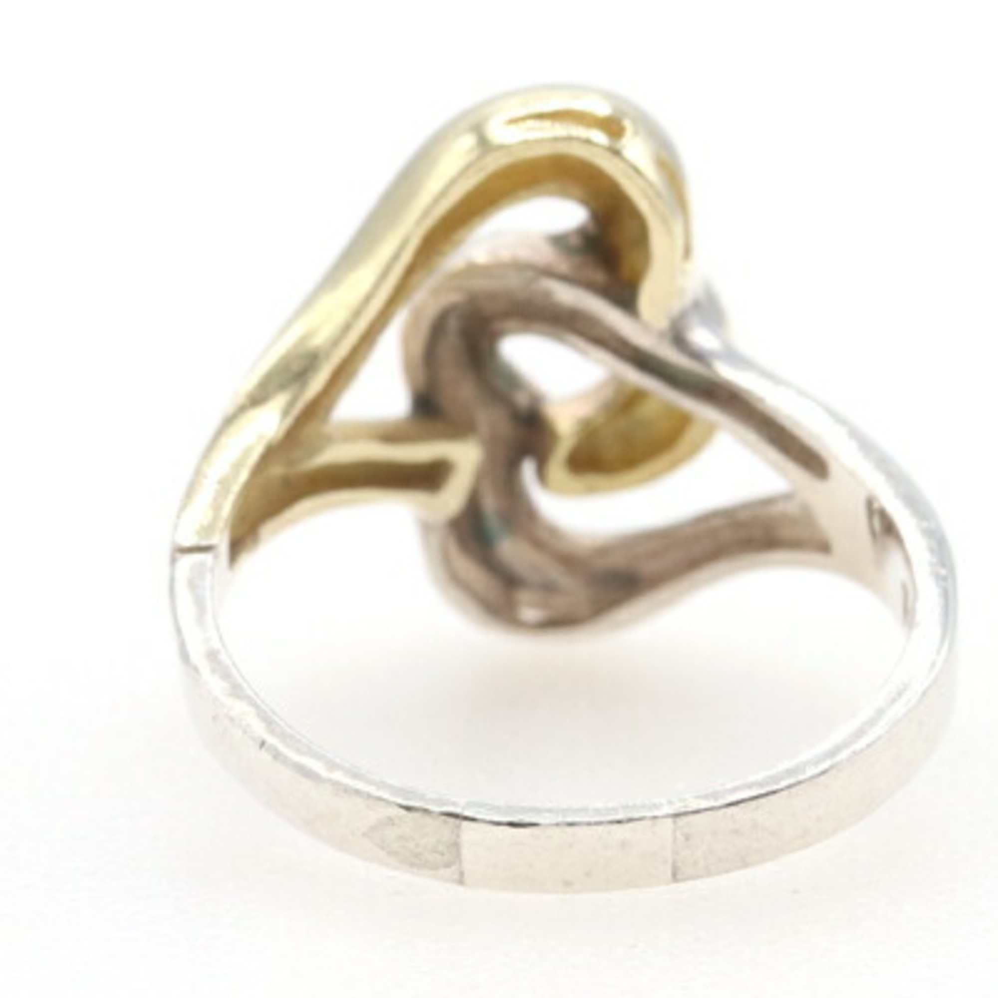 Tiffany & Co. Double Heart Ring SV Sterling Silver 925 750 YG US7/JP14 Combination Old Women’s TIFFANY (Size UK O) - Photo 2