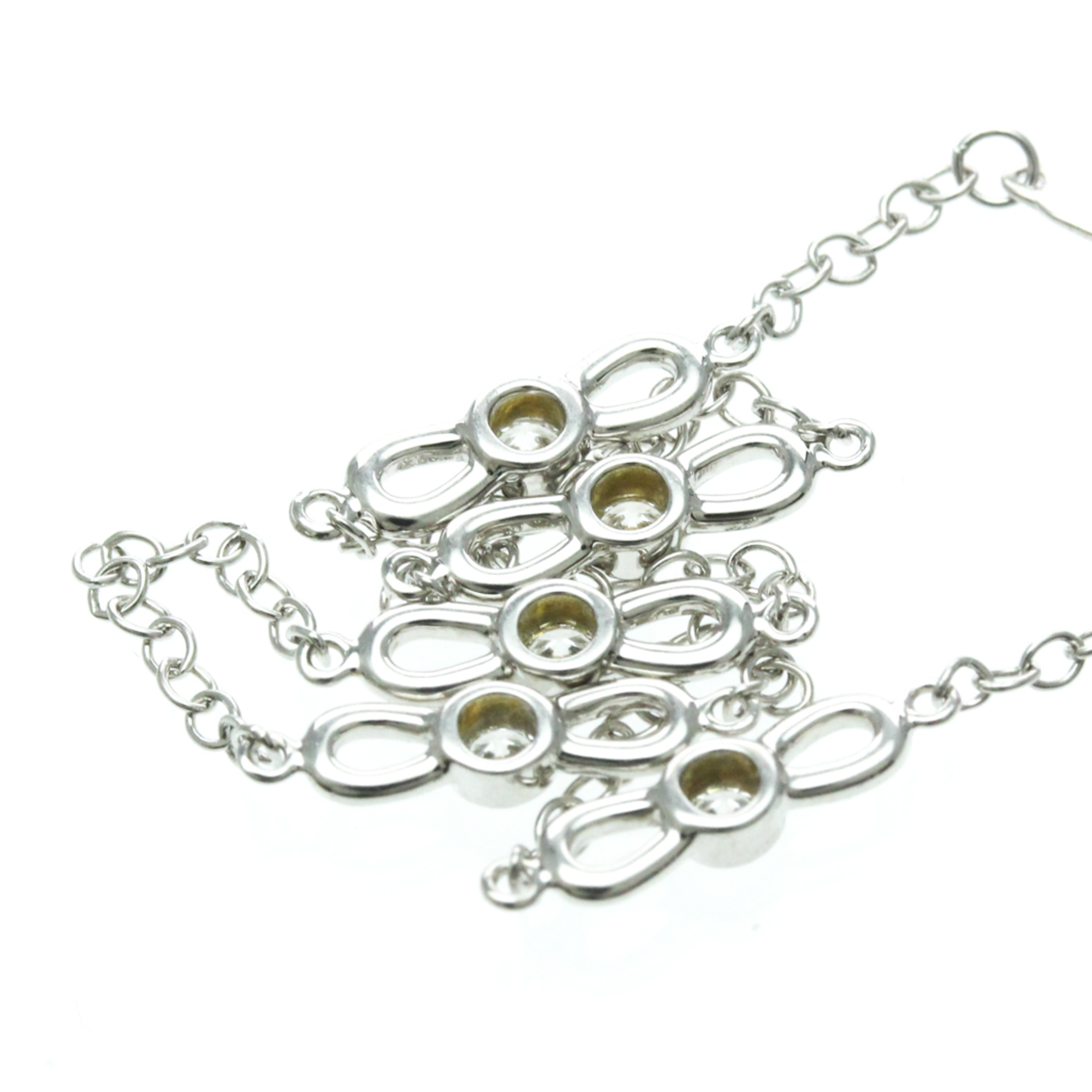 Tiffany Ribbon Diamond Bracelet White Gold (18K) Diamond Charm Bracelet Silver - Photo 7