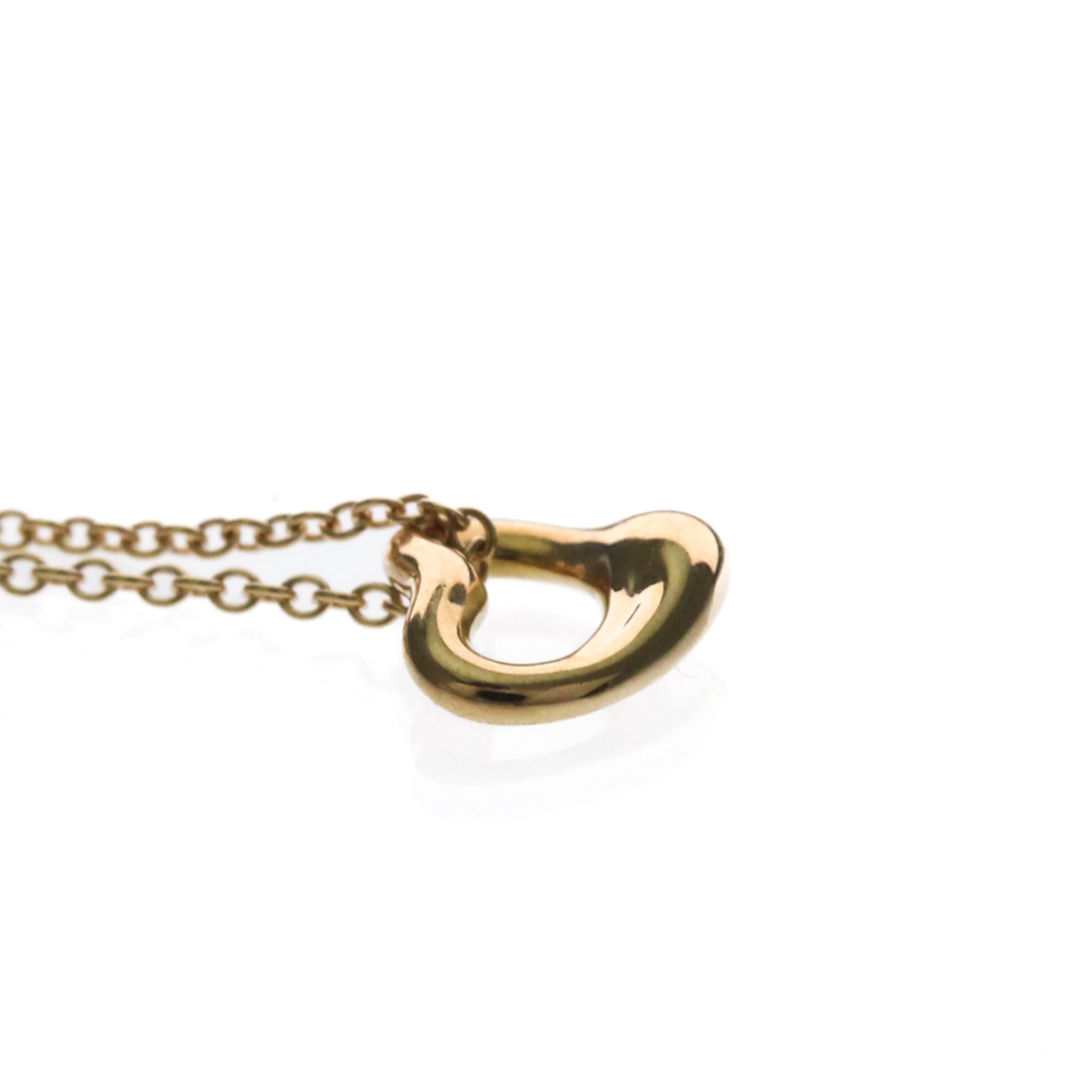 Tiffany Open Heart Extra Mini Necklace Pink Gold (18K) No Stone MenWomen Fashion Pendant Necklace (Pink Gold) - Photo 5