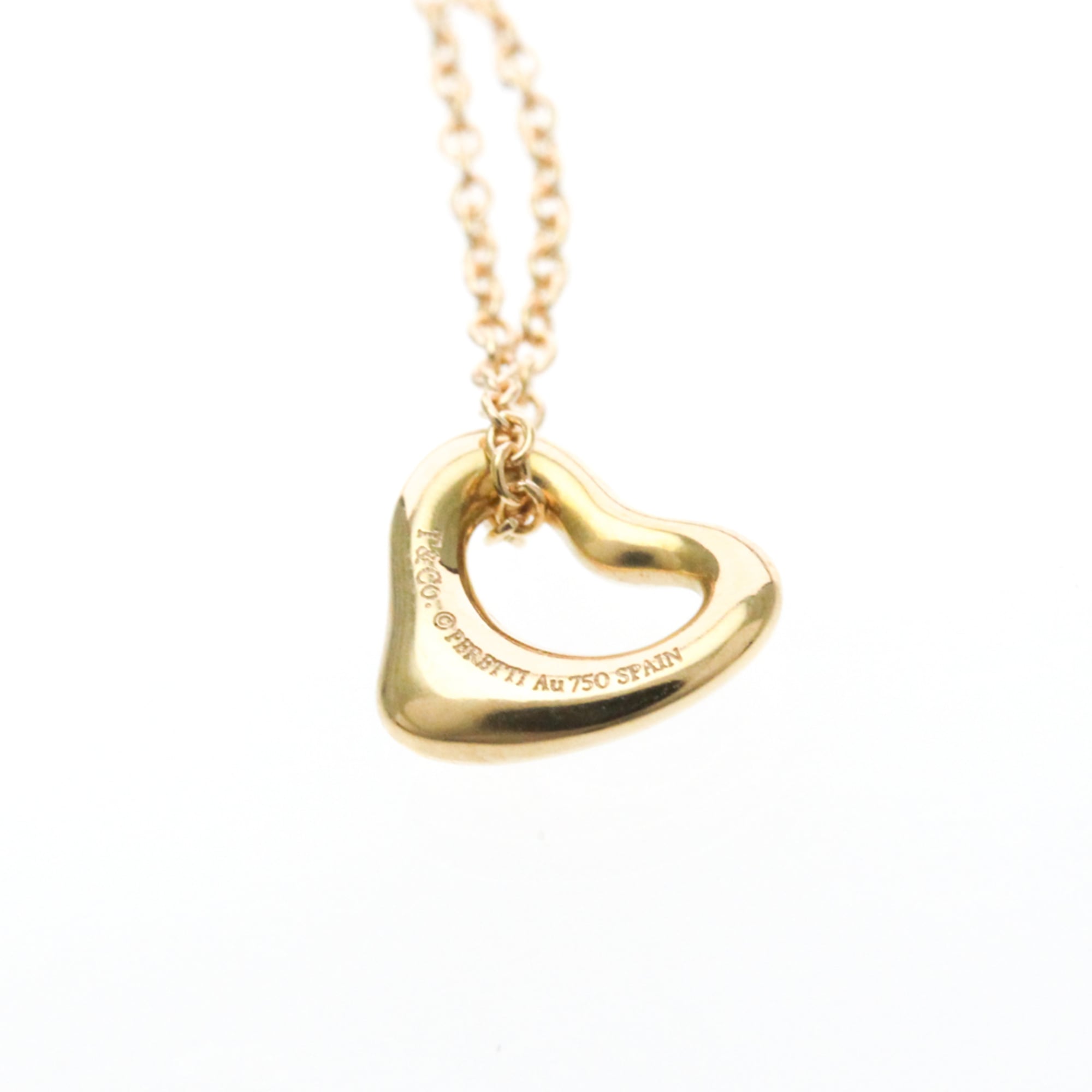 Tiffany Open Heart Extra Mini Necklace Pink Gold (18K) No Stone MenWomen Fashion Pendant Necklace (Pink Gold) - Photo 7