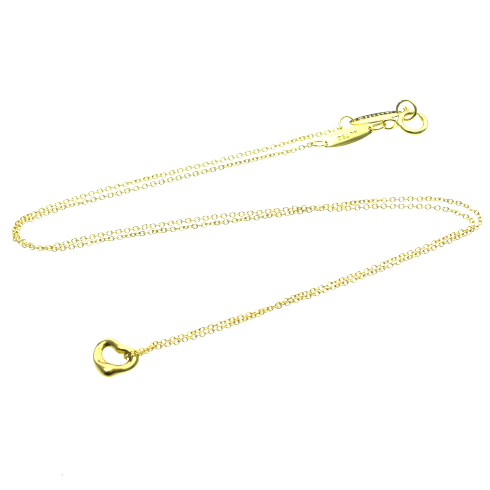 Tiffany Open Heart Extra Mini Necklace Yellow Gold (18K) No Stone MenWomen Fashion Pendant Necklace (Gold) - Photo 10