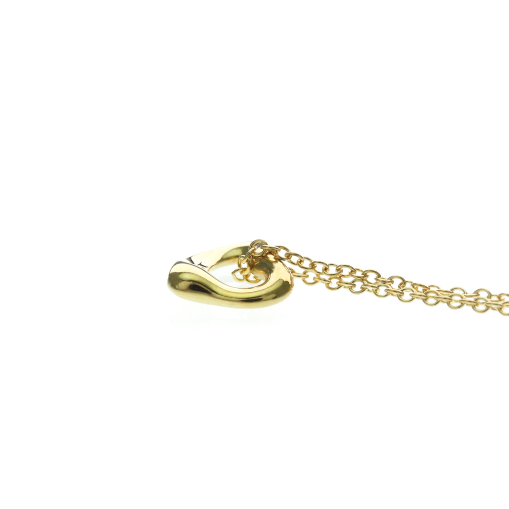 Tiffany Open Heart Extra Mini Necklace Yellow Gold (18K) No Stone MenWomen Fashion Pendant Necklace (Gold) - Photo 12