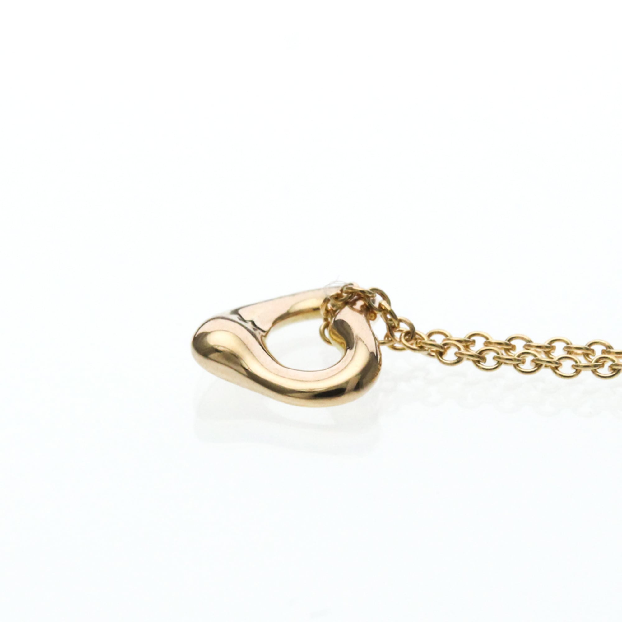 Tiffany Open Heart Necklace Extra Mini Pink Gold (18K) No Stone MenWomen Fashion Pendant Necklace (Pink Gold) - Photo 3