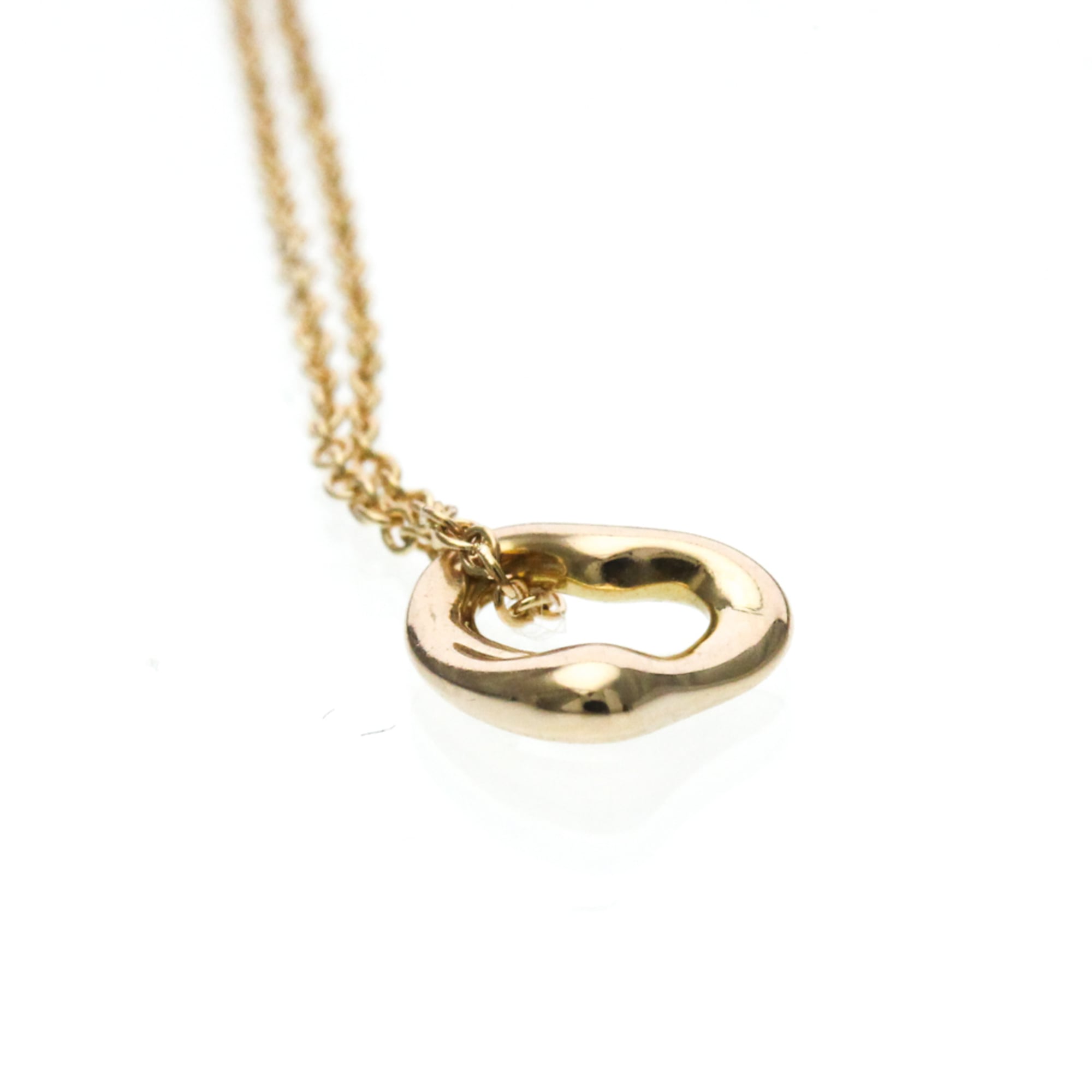 Tiffany Open Heart Necklace Extra Mini Pink Gold (18K) No Stone MenWomen Fashion Pendant Necklace (Pink Gold) - Photo 4