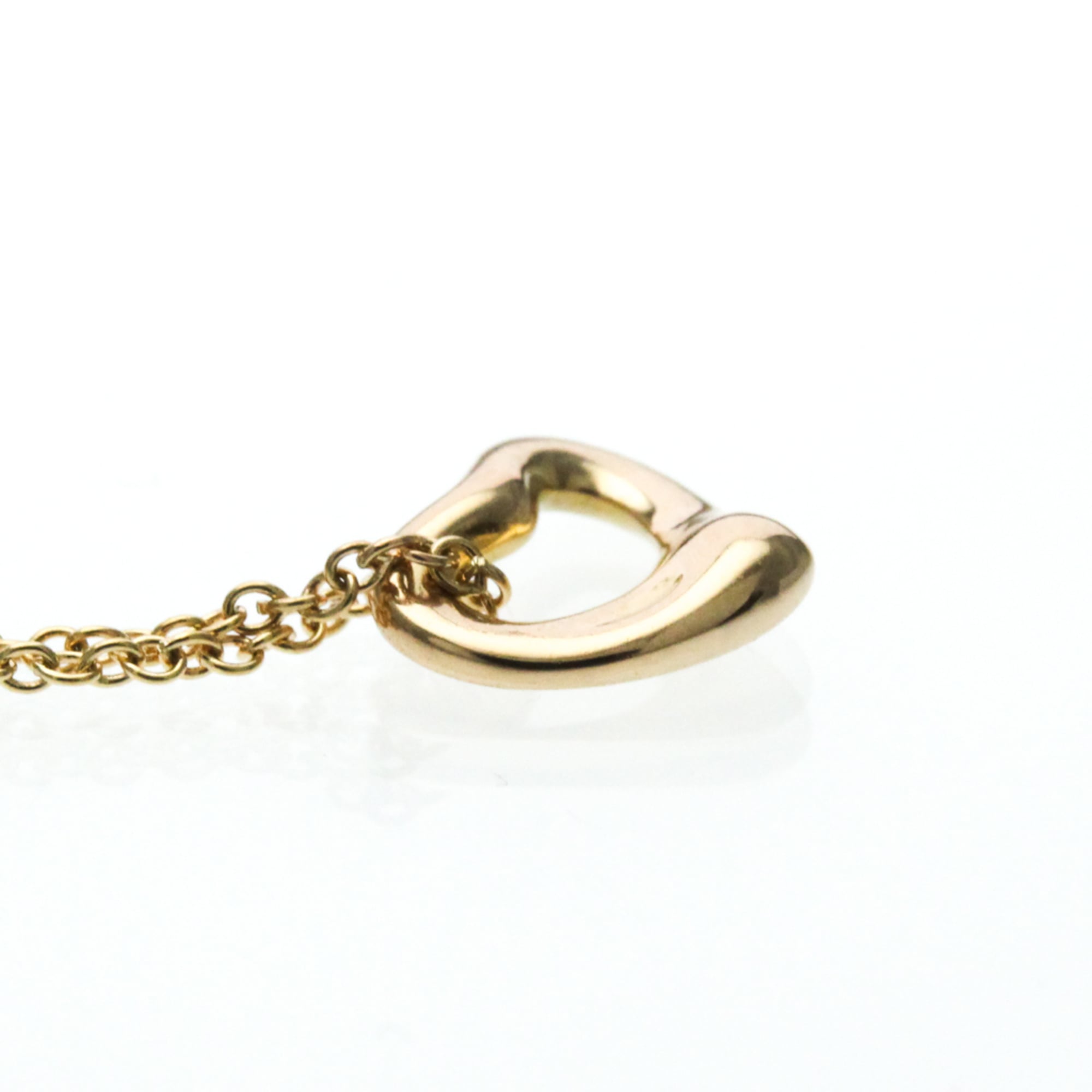 Tiffany Open Heart Necklace Extra Mini Pink Gold (18K) No Stone MenWomen Fashion Pendant Necklace (Pink Gold) - Photo 5
