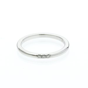 Tiffany Forever Ring 3P Diamond Platinum Fashion Diamond Band Ring Silver (Size UK L 1/2) - Photo 1
