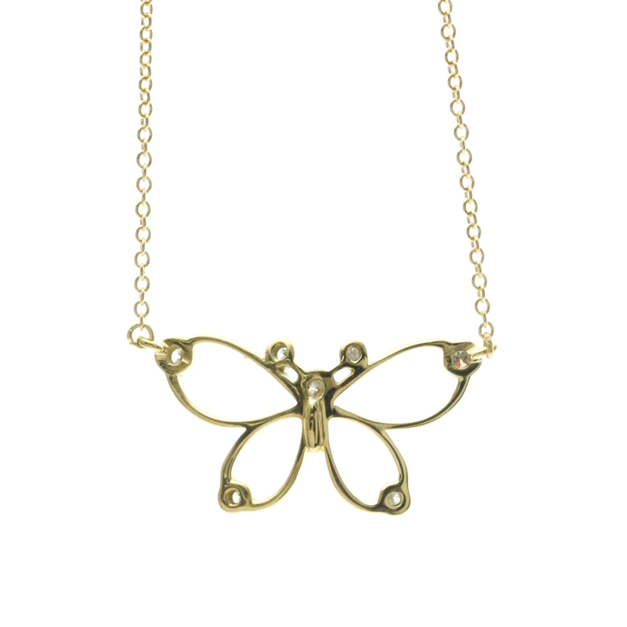 Tiffany Butterfly Diamond Necklace Yellow Gold (18K) Diamond WomenMen Fashion Pendant Necklace (Gold) - Photo 2