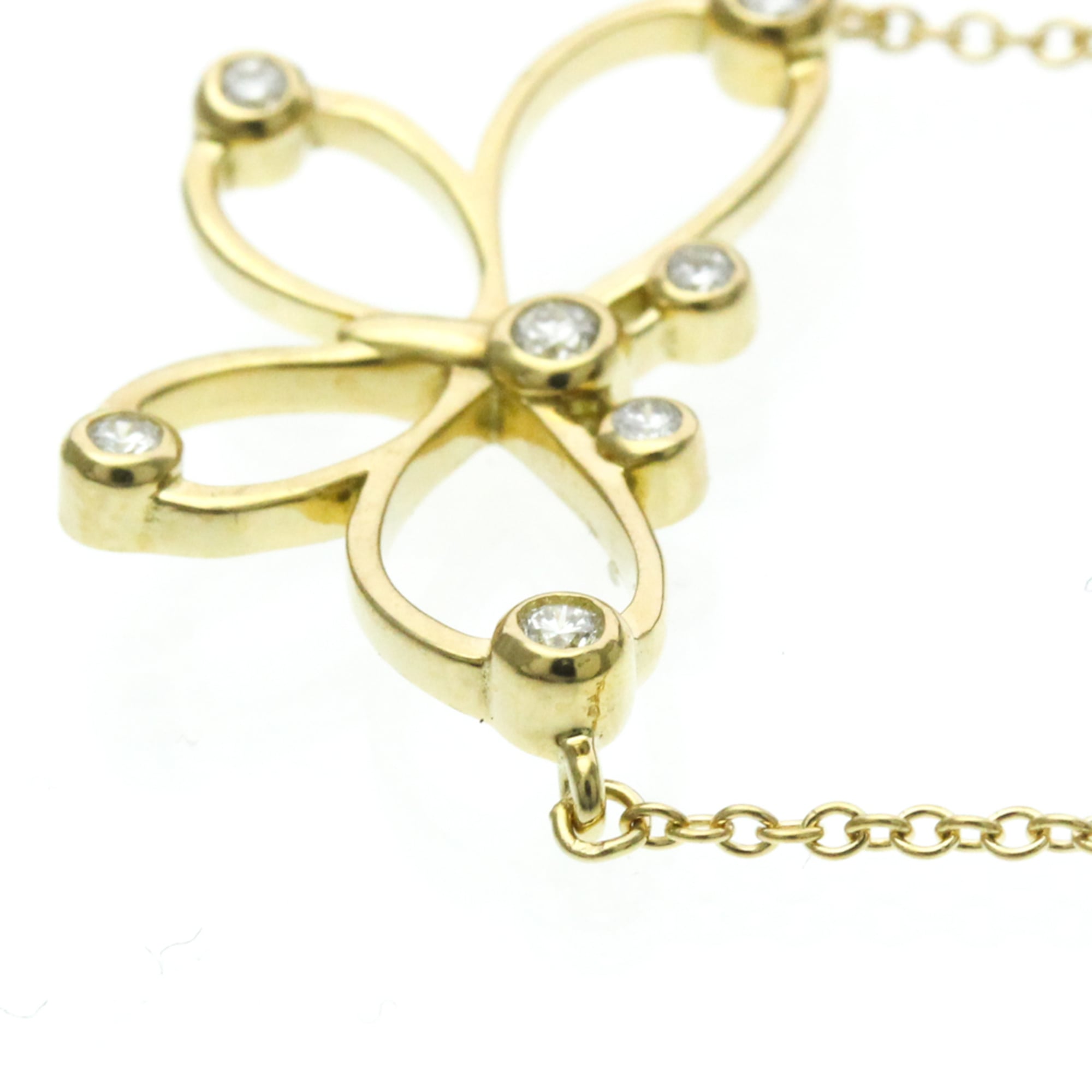 Tiffany Butterfly Diamond Necklace Yellow Gold (18K) Diamond WomenMen Fashion Pendant Necklace (Gold) - Photo 3