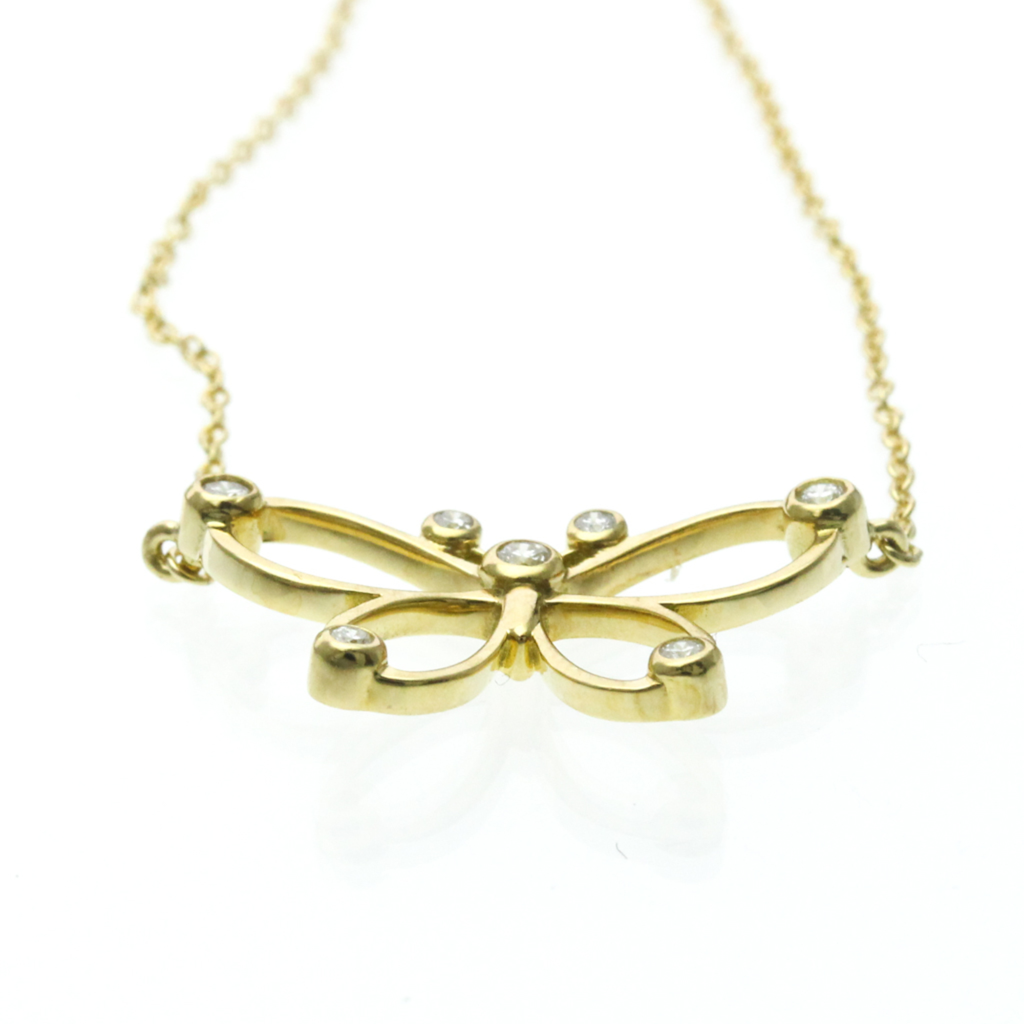Tiffany Butterfly Diamond Necklace Yellow Gold (18K) Diamond WomenMen Fashion Pendant Necklace (Gold) - Photo 4