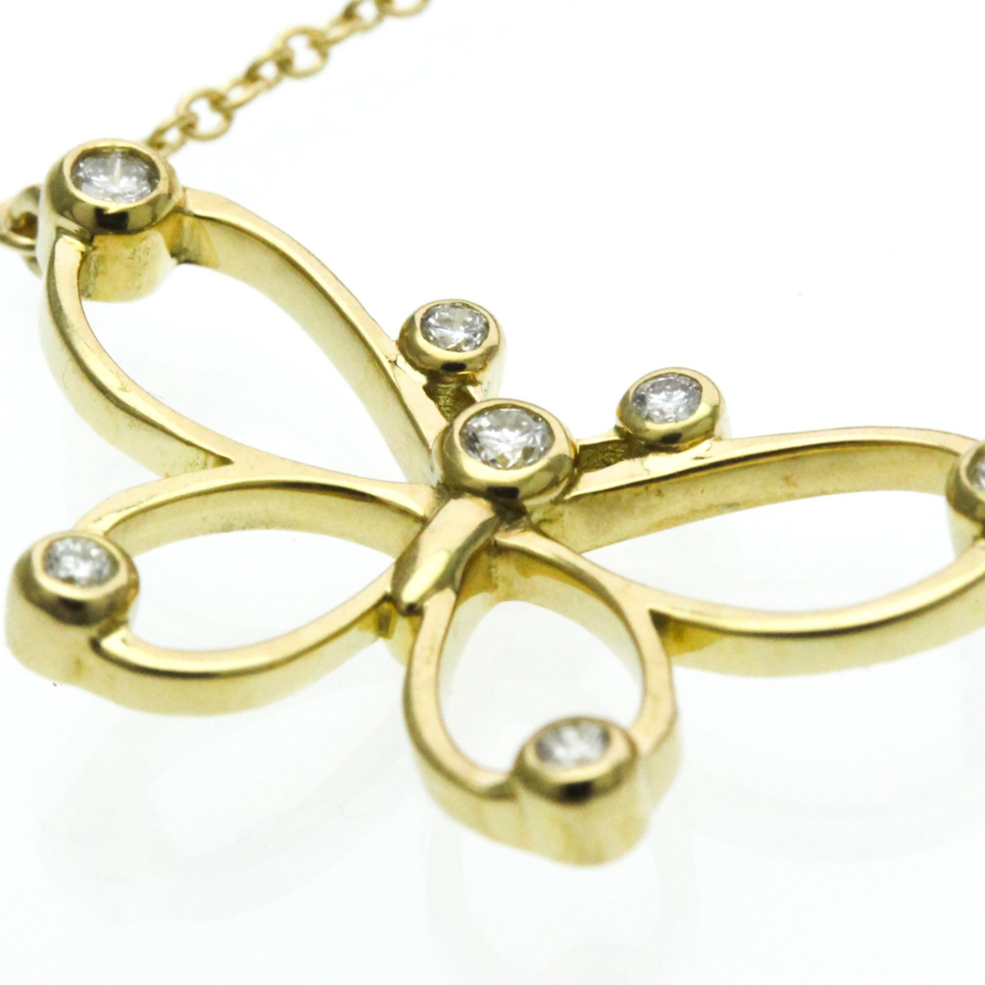 Tiffany Butterfly Diamond Necklace Yellow Gold (18K) Diamond WomenMen Fashion Pendant Necklace (Gold) - Photo 6