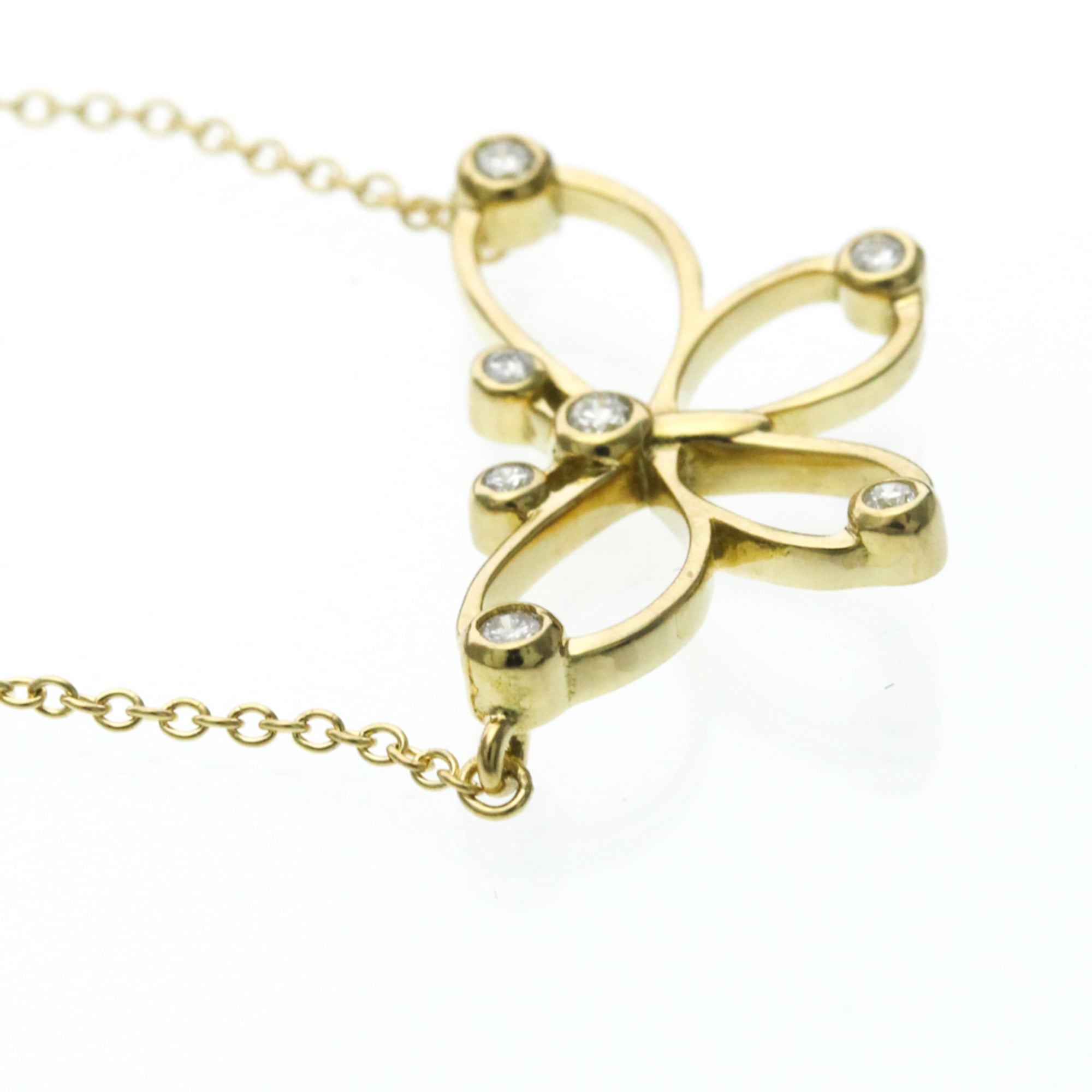 Tiffany Butterfly Diamond Necklace Yellow Gold (18K) Diamond WomenMen Fashion Pendant Necklace (Gold) - Photo 11