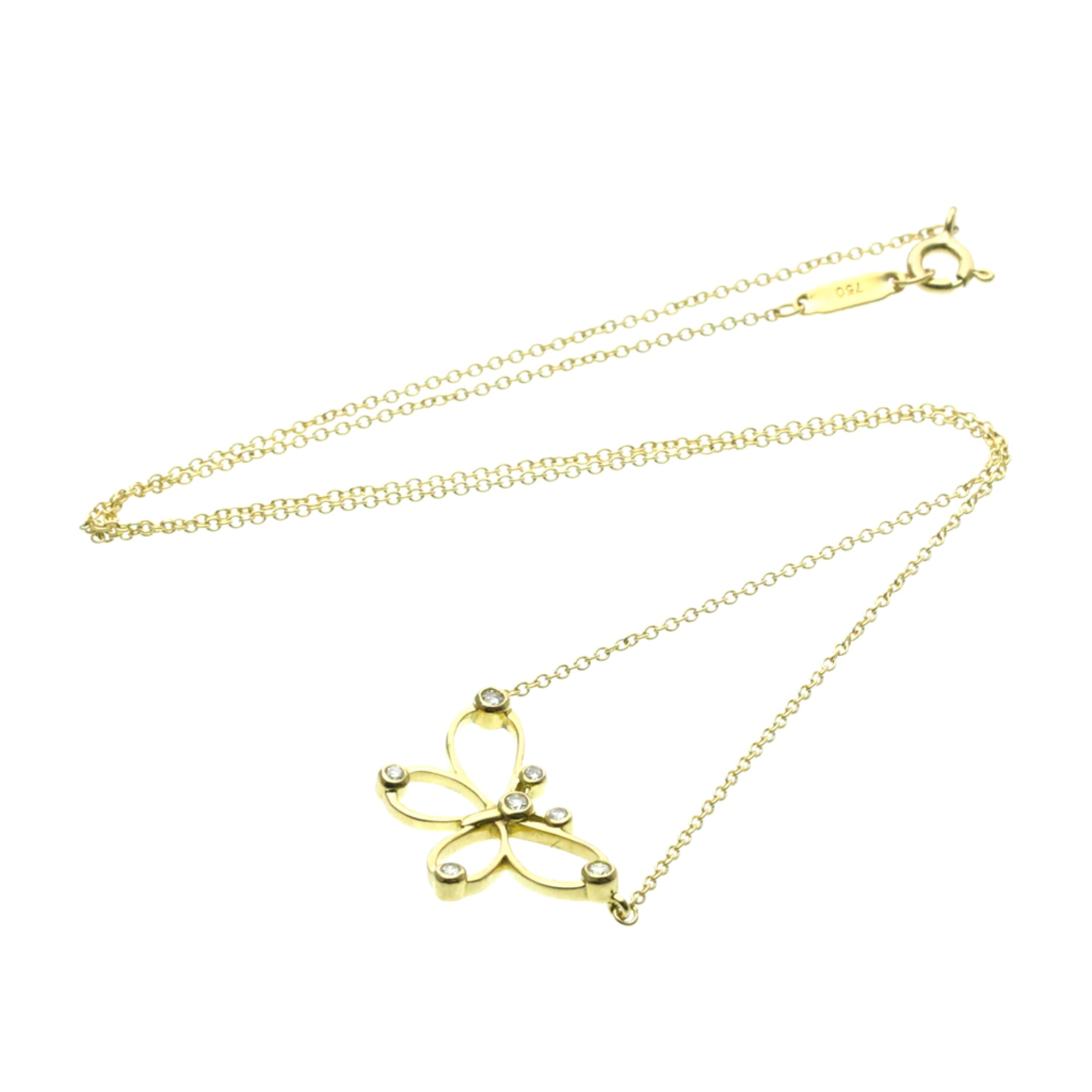 Tiffany Butterfly Diamond Necklace Yellow Gold (18K) Diamond WomenMen Fashion Pendant Necklace (Gold) - Photo 12