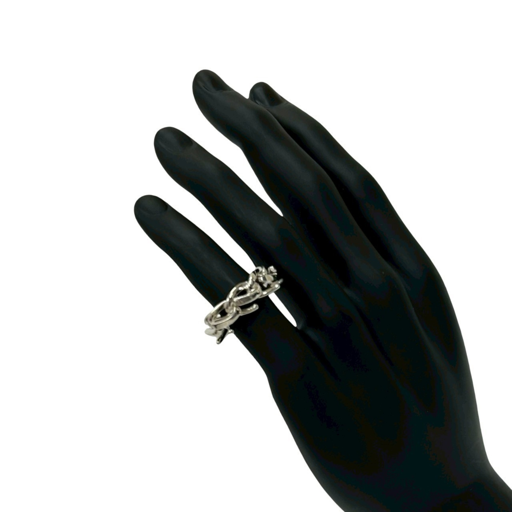 TIFFANY & Co. Tiffany Forge Link Ring 925 Sterling Silver Size K 21057 - Photo 1
