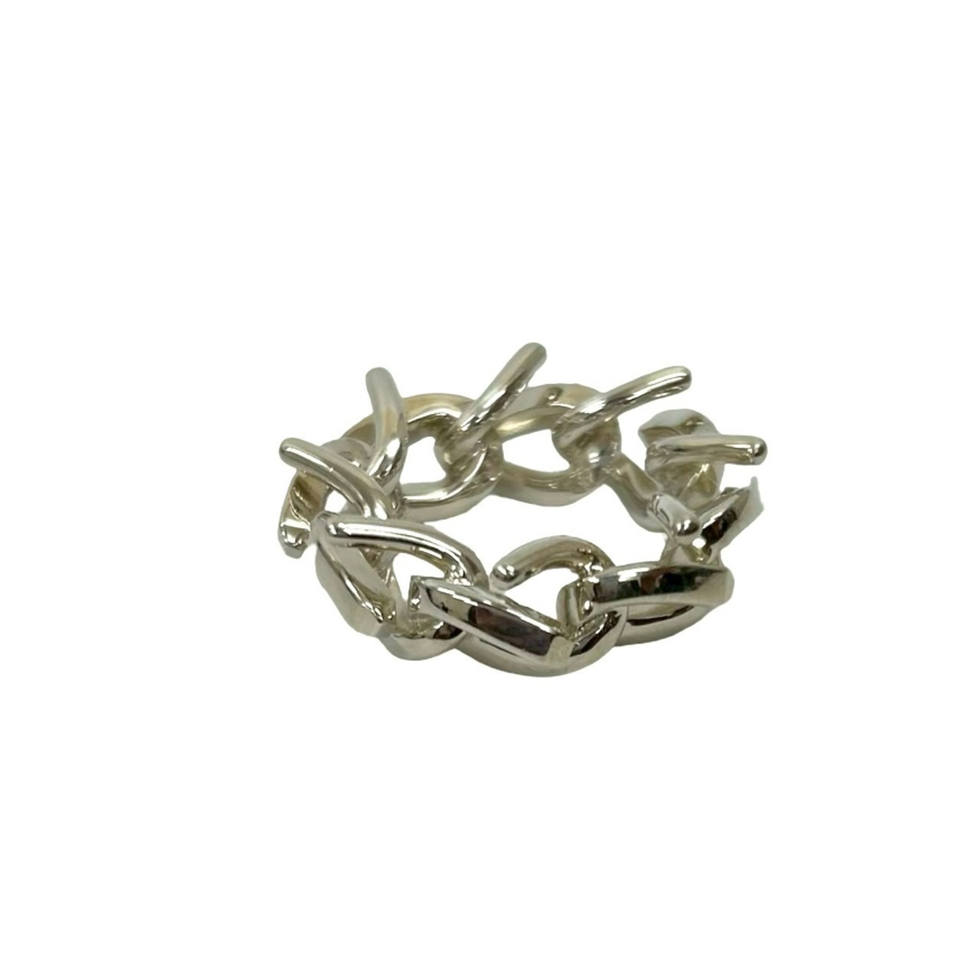 TIFFANY & Co. Tiffany Forge Link Ring 925 Sterling Silver Size K 21057 - Photo 7