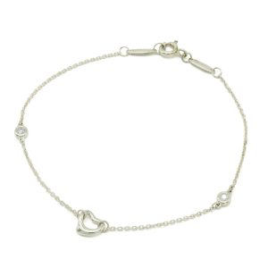 TIFFANY & Co. Tiffany Elsa Peretti Diamond By the Yard Heart Bracelet in Ag925 Silver 0.06ct - Photo 1