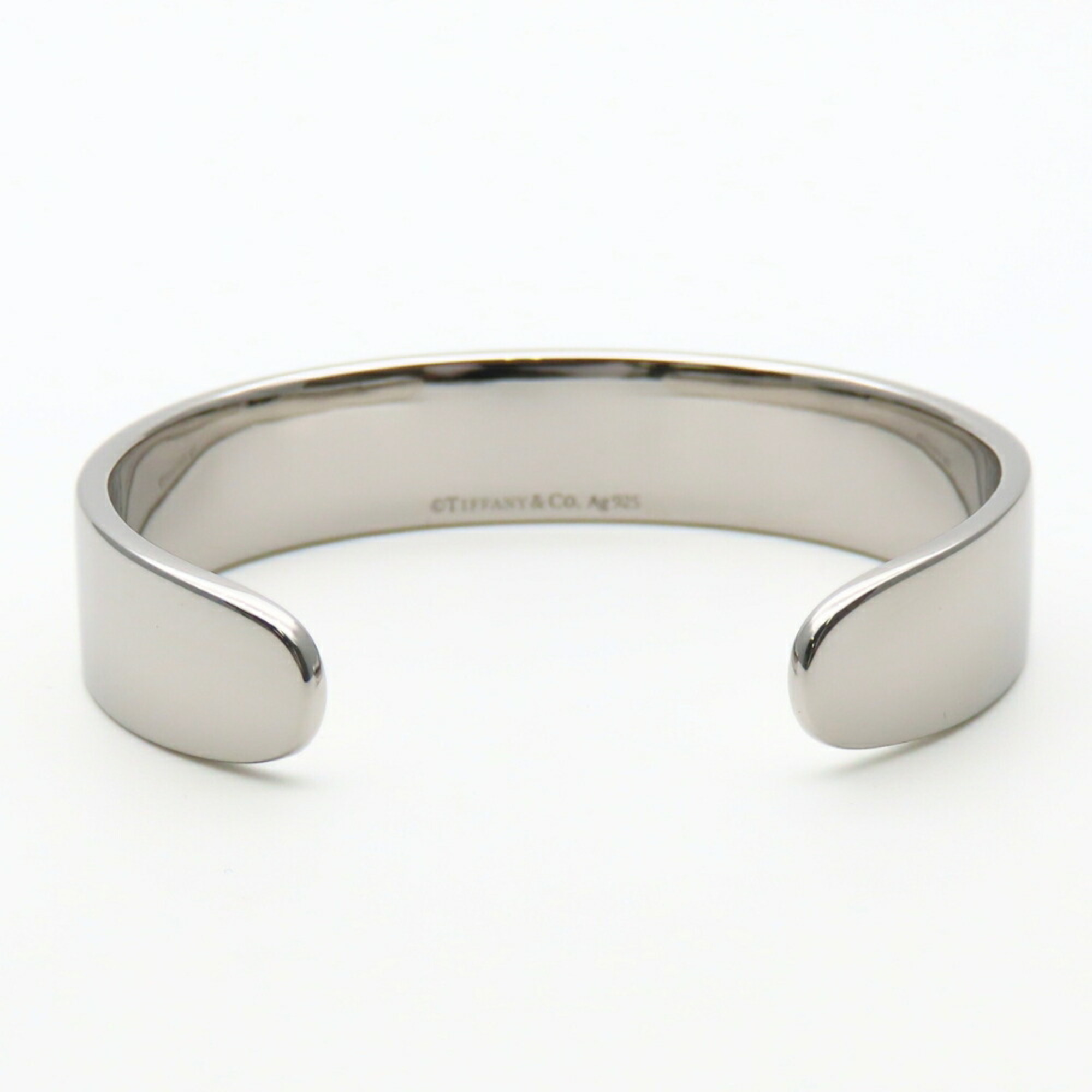 Tiffany & Co. Narrow Cuff Bracelet Return to Silver 925 with Diamonds Approximately 31.7g 2-Piece Set Silver Bangle Women’s - Photo 4
