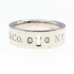 Tiffany & Co. Rock Ring 2-Piece Diamond Sterling Silver 925 Uk Size G.5-6/7.5 Women’s TIFFANY CO. - Photo 1
