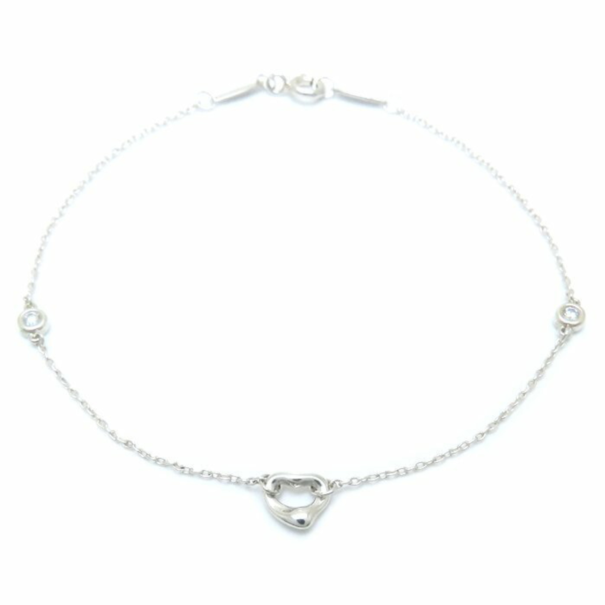 TIFFANY & Co. Tiffany By the Yard Heart Bracelet with 2 Diamonds and Elsa Peretti Sterling Silver Women’s 294552 - Photo 1