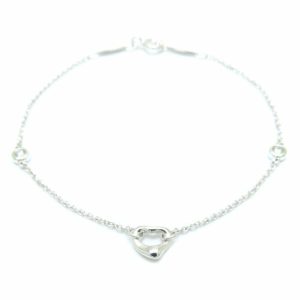 TIFFANY & Co. Tiffany By the Yard Heart Bracelet with 2 Diamonds Elsa Peretti SV925 Women’s 294513 - Photo 1