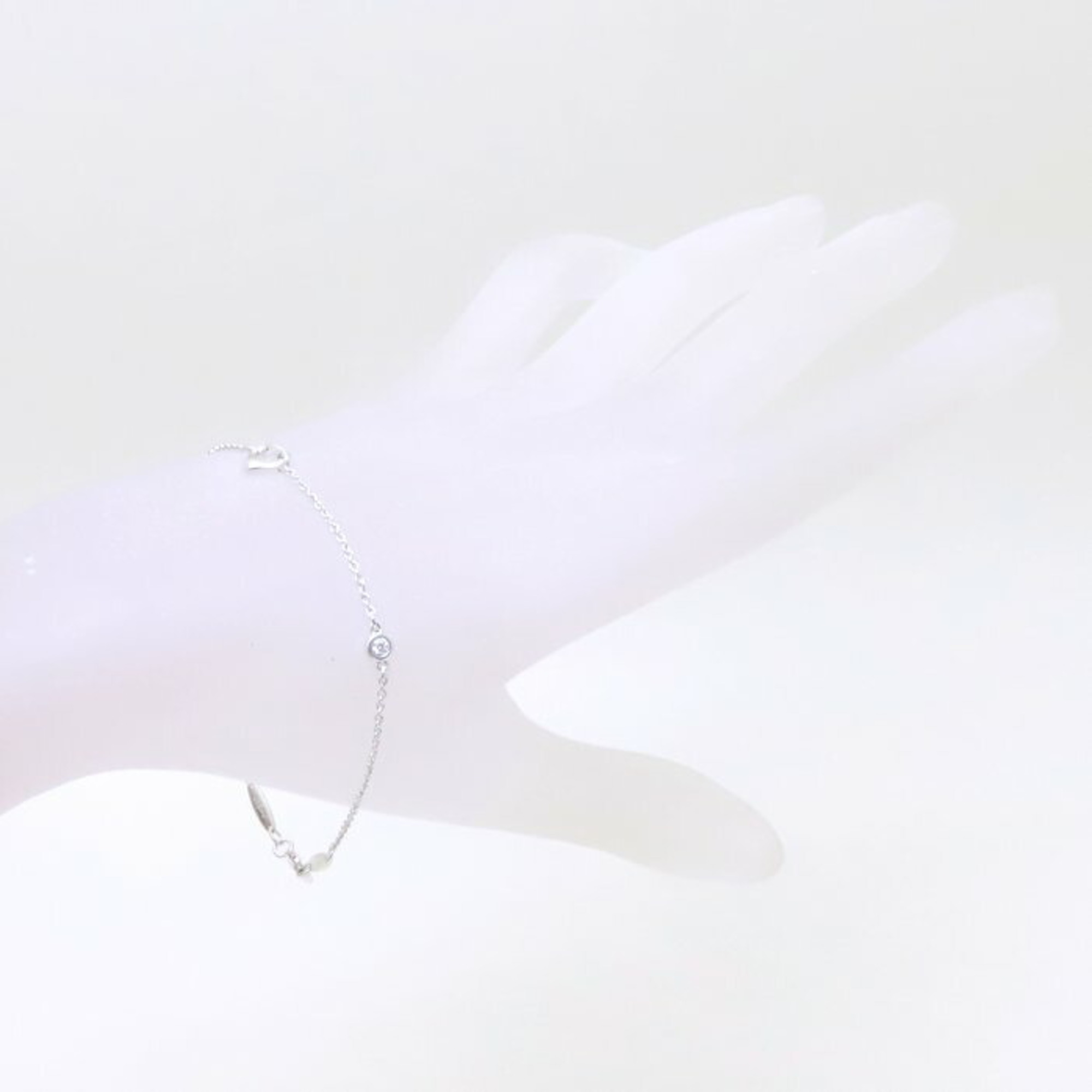 TIFFANY & Co. Tiffany By the Yard Heart Bracelet with 2 Diamonds Elsa Peretti SV925 Women’s 294513 - Photo 2
