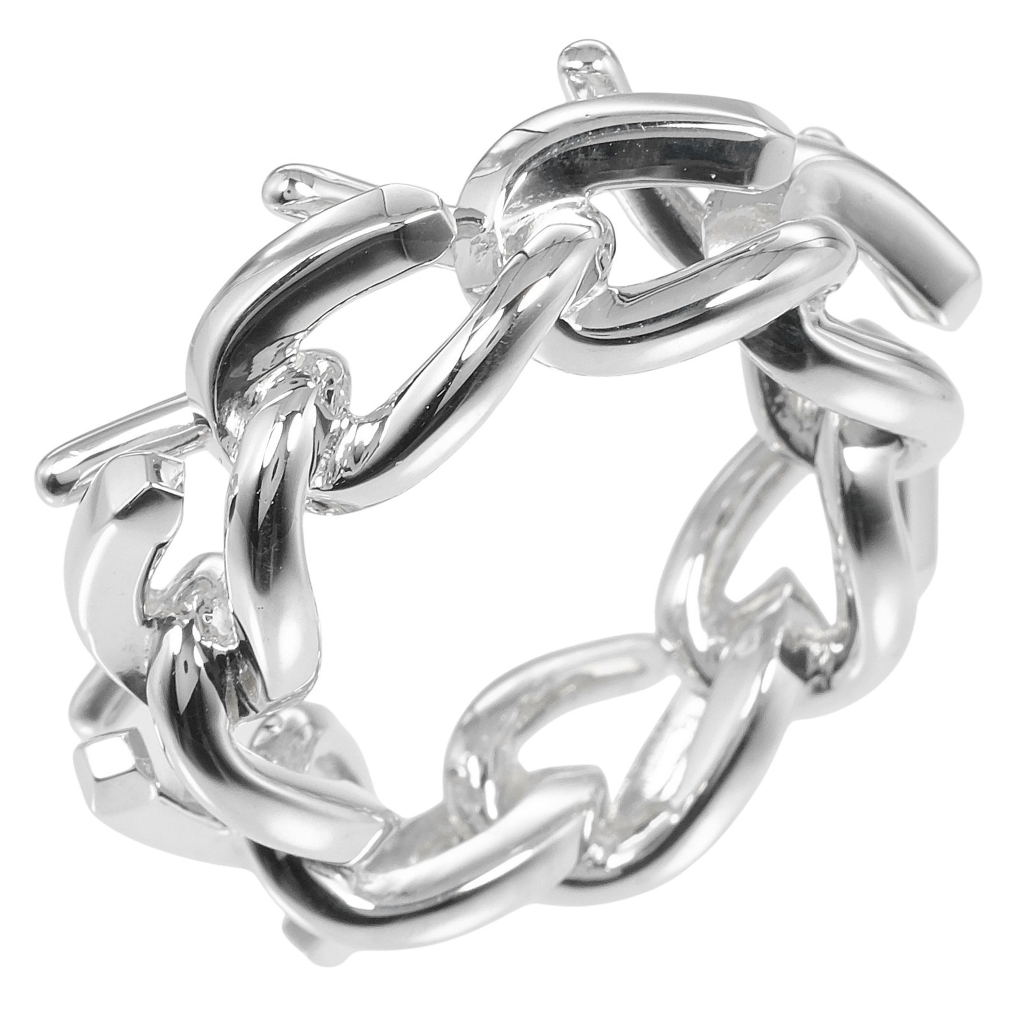 Tiffany & Co. Forgelink High Polish Ring Size K 1/2 Approx. 10.7g Women’s - Photo 1