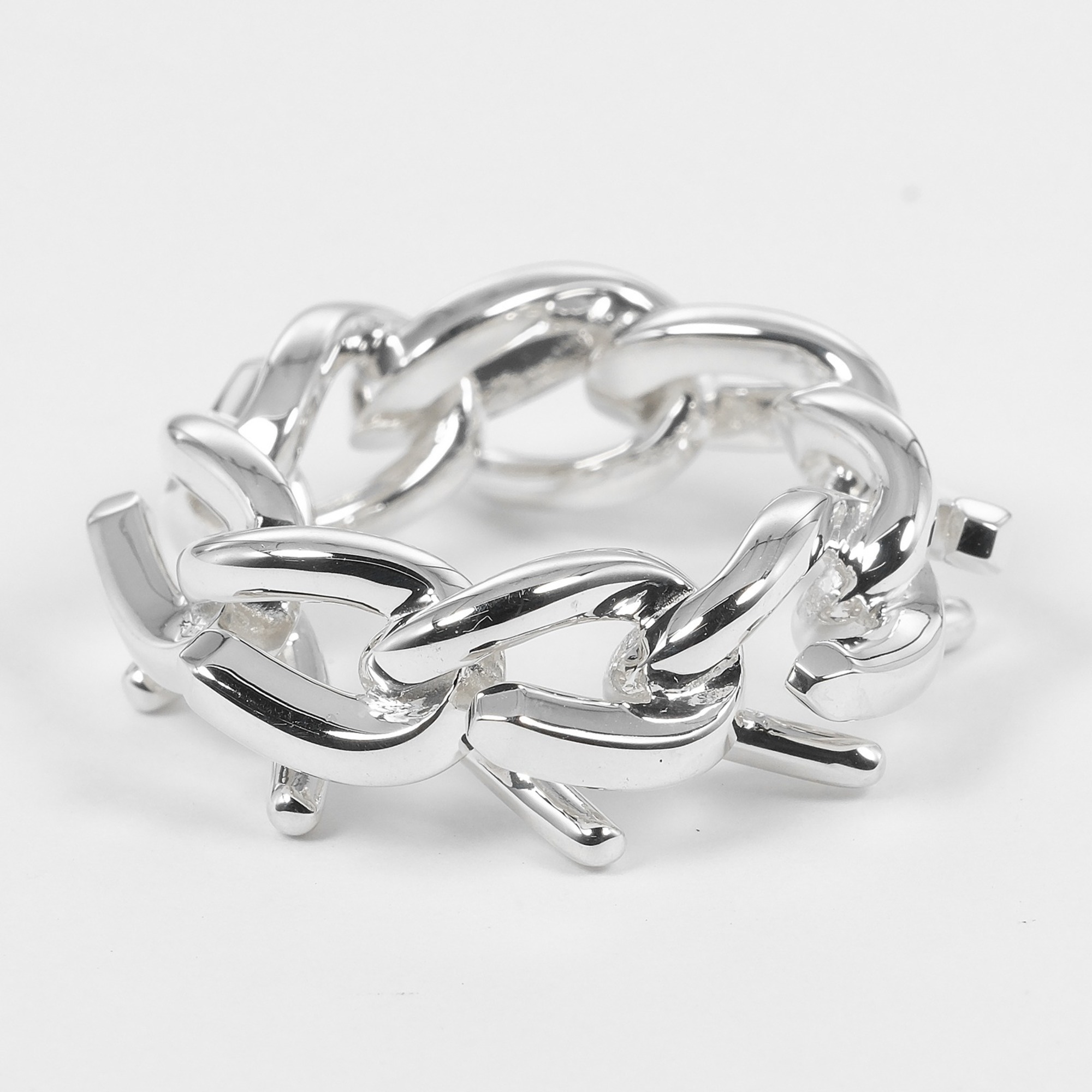 Tiffany & Co. Forgelink High Polish Ring Size K 1/2 Approx. 10.7g Women’s - Photo 6