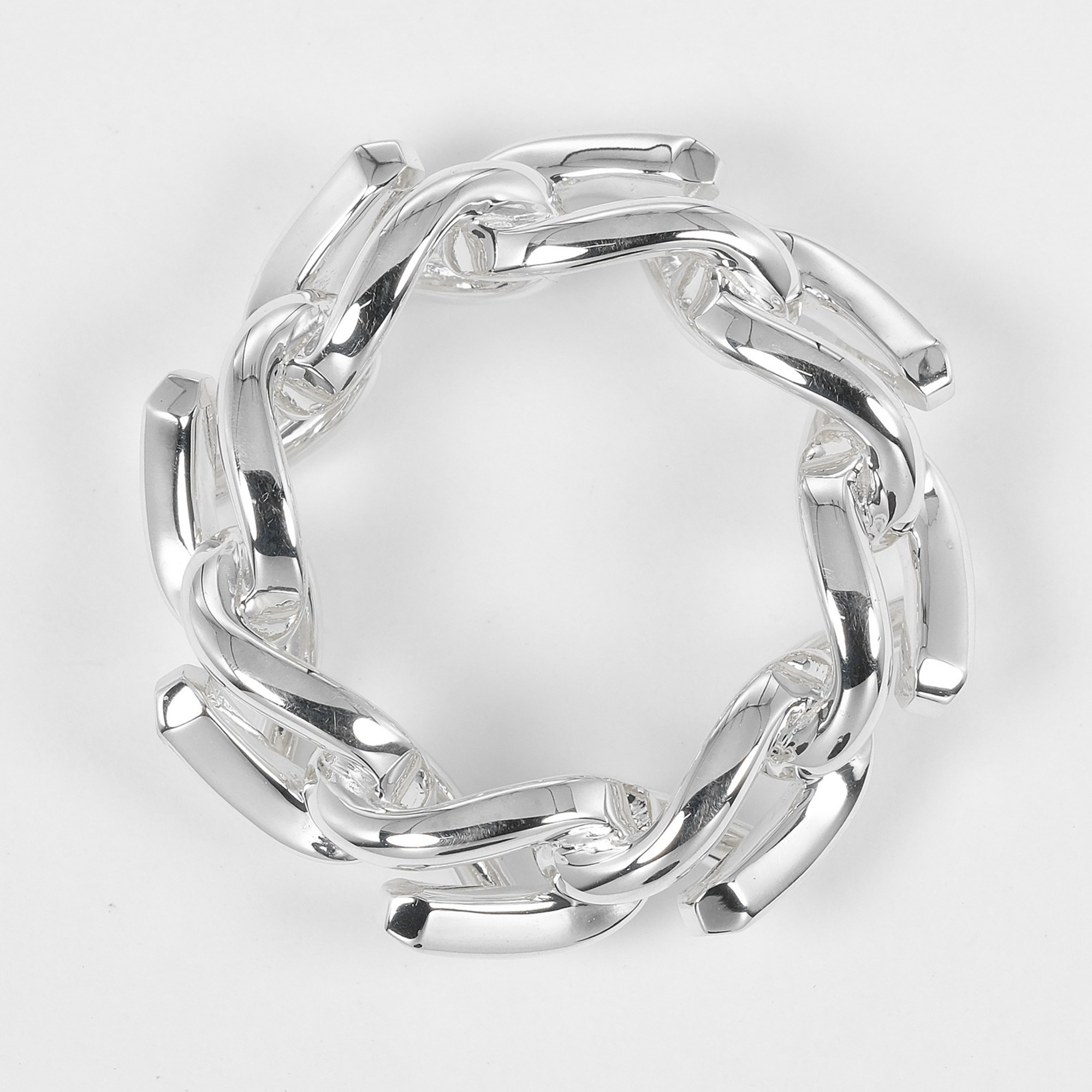 Tiffany & Co. Forgelink High Polish Ring Size K 1/2 Approx. 10.7g Women’s - Photo 8
