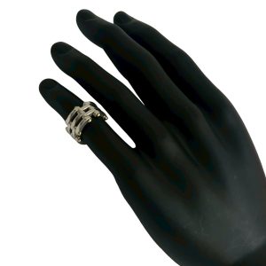 TIFFANY & Co. Tiffany Gate Ring 925 Sterling Silver 18K Gold Size H 1/2 Women’s 73608 - Photo 1