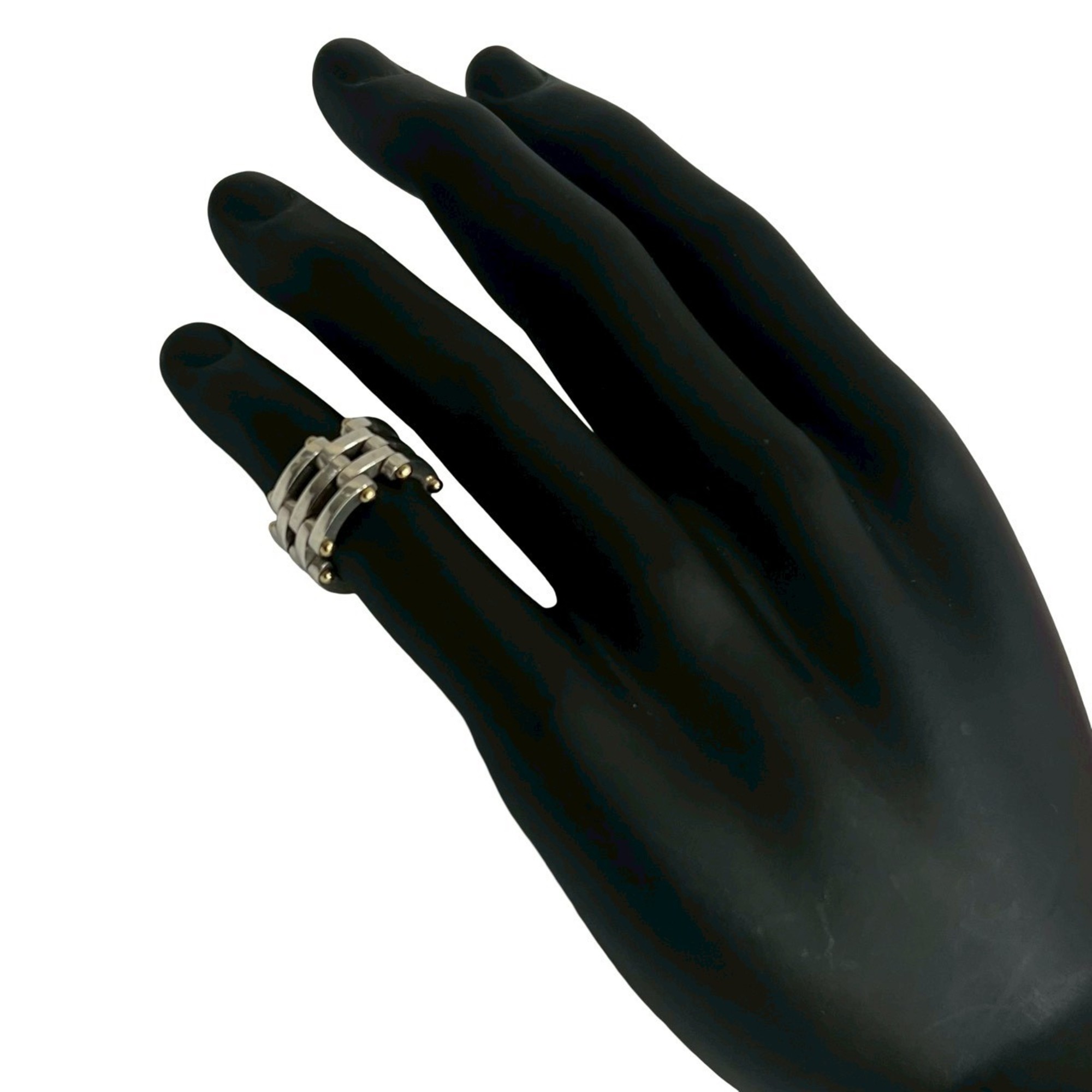 TIFFANY & Co. Tiffany Gate Ring 925 Sterling Silver 18K Gold Size H 1/2 Women’s 73608 - Photo 1