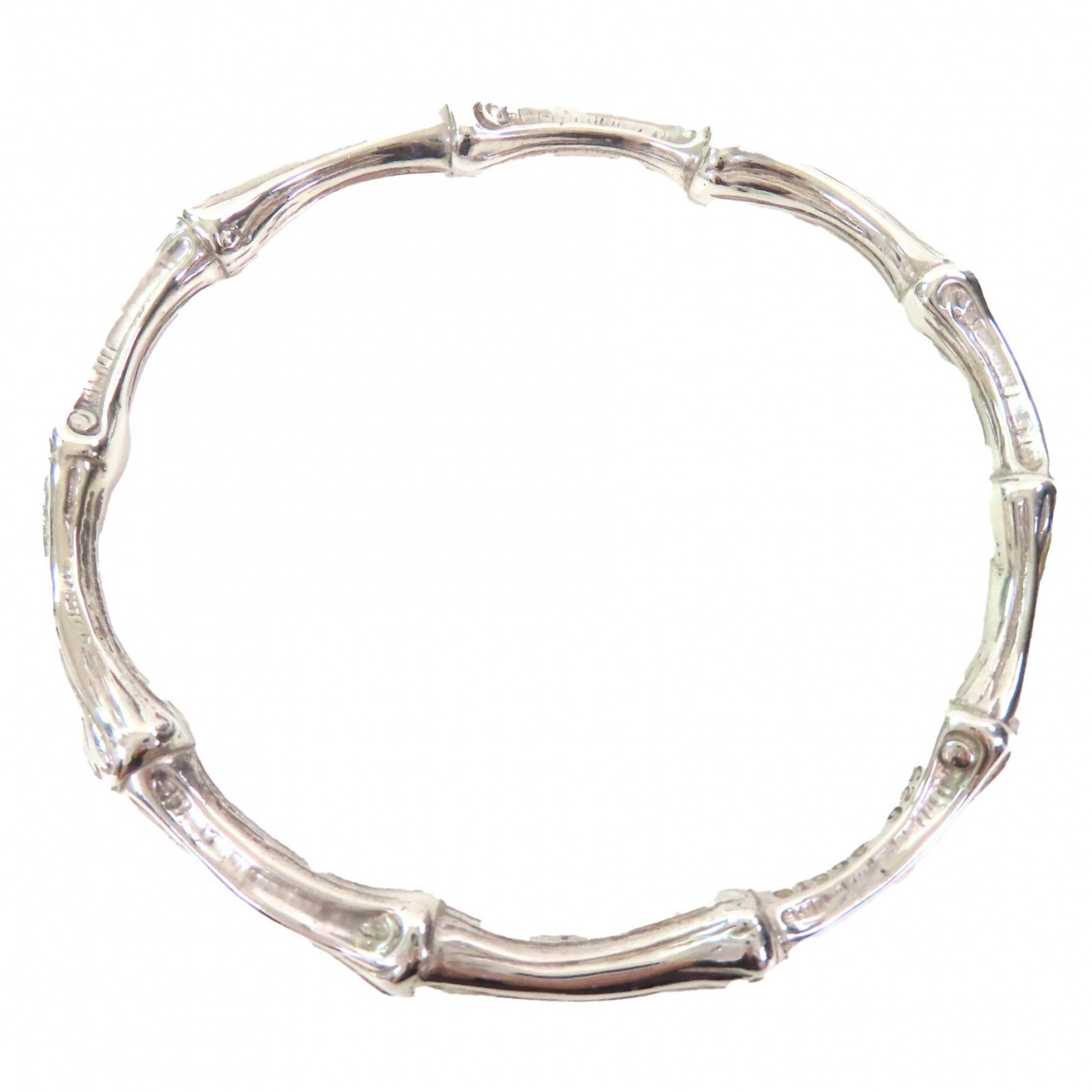 TIFFANY & Co. Tiffany Bamboo Bangle SV925 Silver Weight 23.6g Women’s - Photo 5