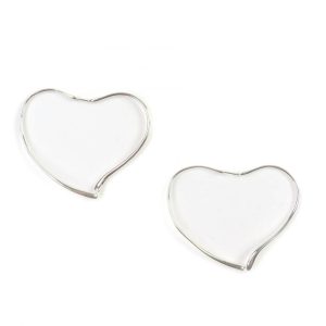 TIFFANY & Co. Tiffany Elsa Peretti Open Heart Hoop Earrings Large AG925 Silver for Binaural Use Weight 11.3g Women’s - Photo 1