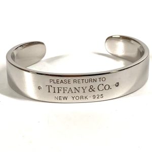 TIFFANY & Co. Tiffany Diamond Return to Narrow Cuff Bangle AG925 Silver Women’s - Photo 1