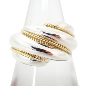 TIFFANY Tiffany 925 750 Twisted Ring Size K 1/2 - Photo 1
