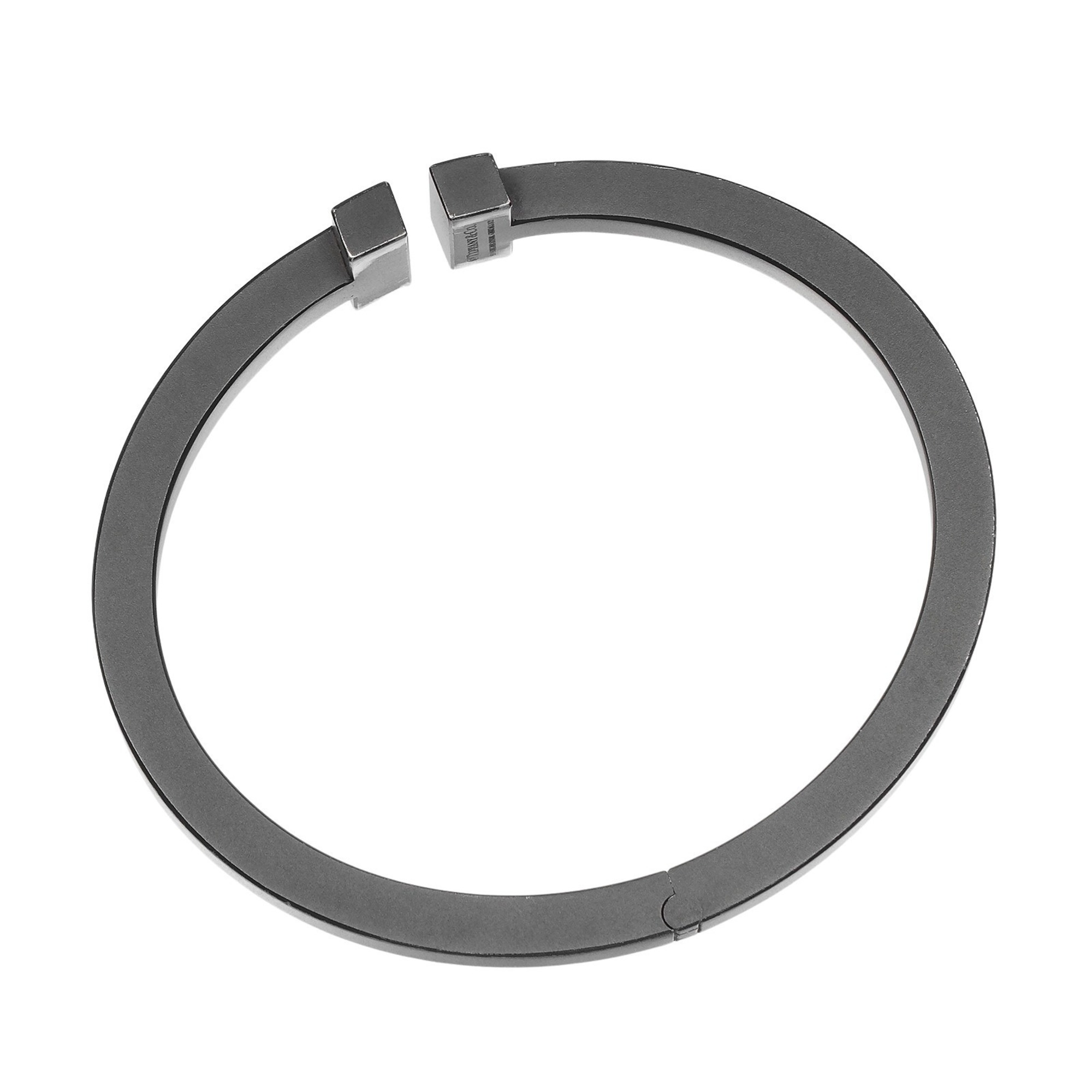 Tiffany & Co. T-Square Bracelet approximately 17.5cm wrist circumference stainless steel 20.68g - Photo 3