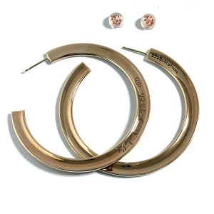 Tiffany Women’s Hoop Earrings in Rubedo Metal 1837 - Photo 1
