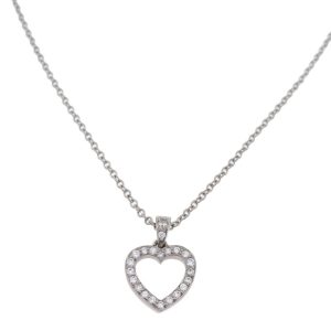 Tiffany Metro Heart Women’s Necklace Pt950 Platinum - Photo 1